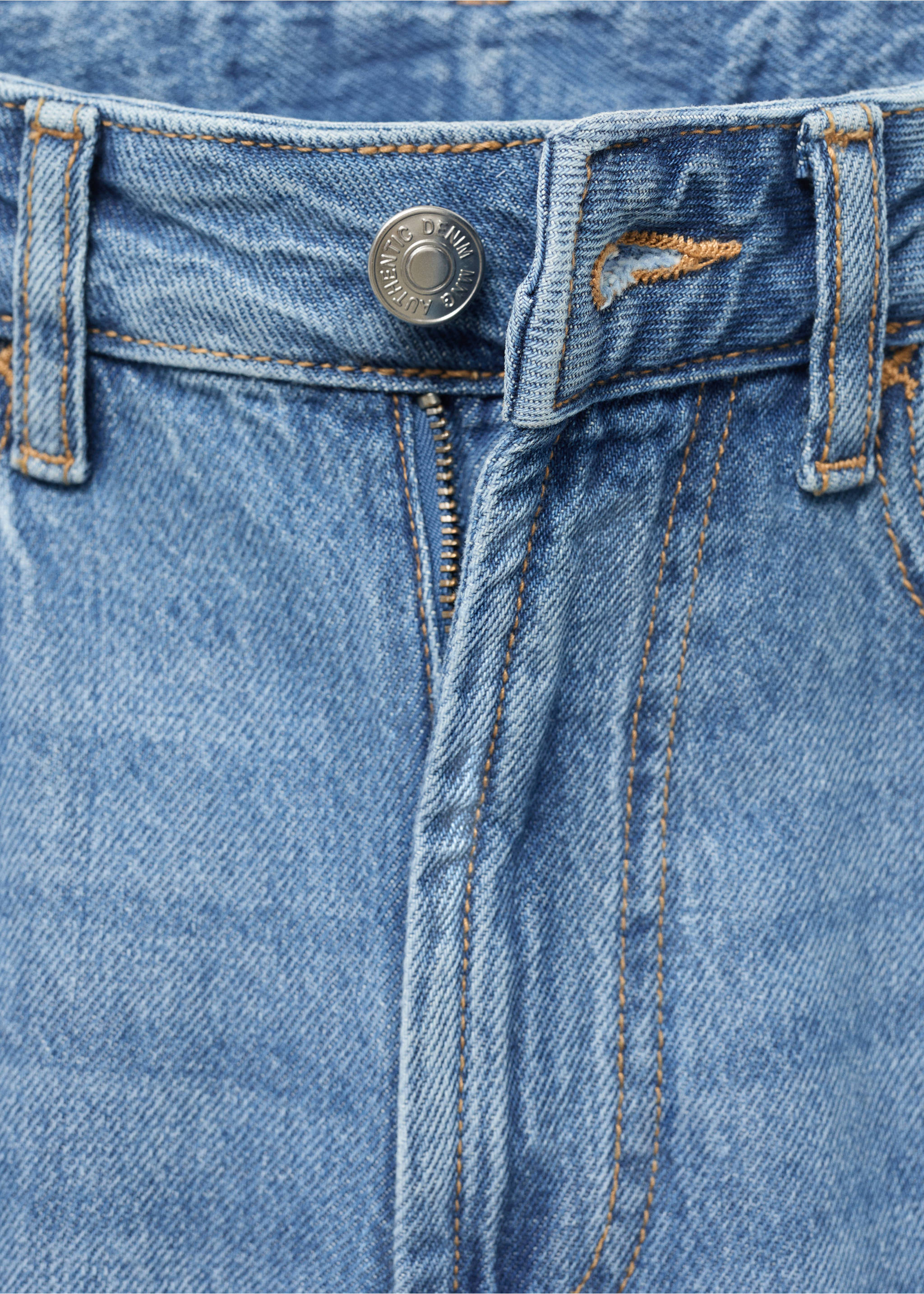 Straight fit jeans - Details of the article 8, Medium Blue. Ref: 17002537-00.