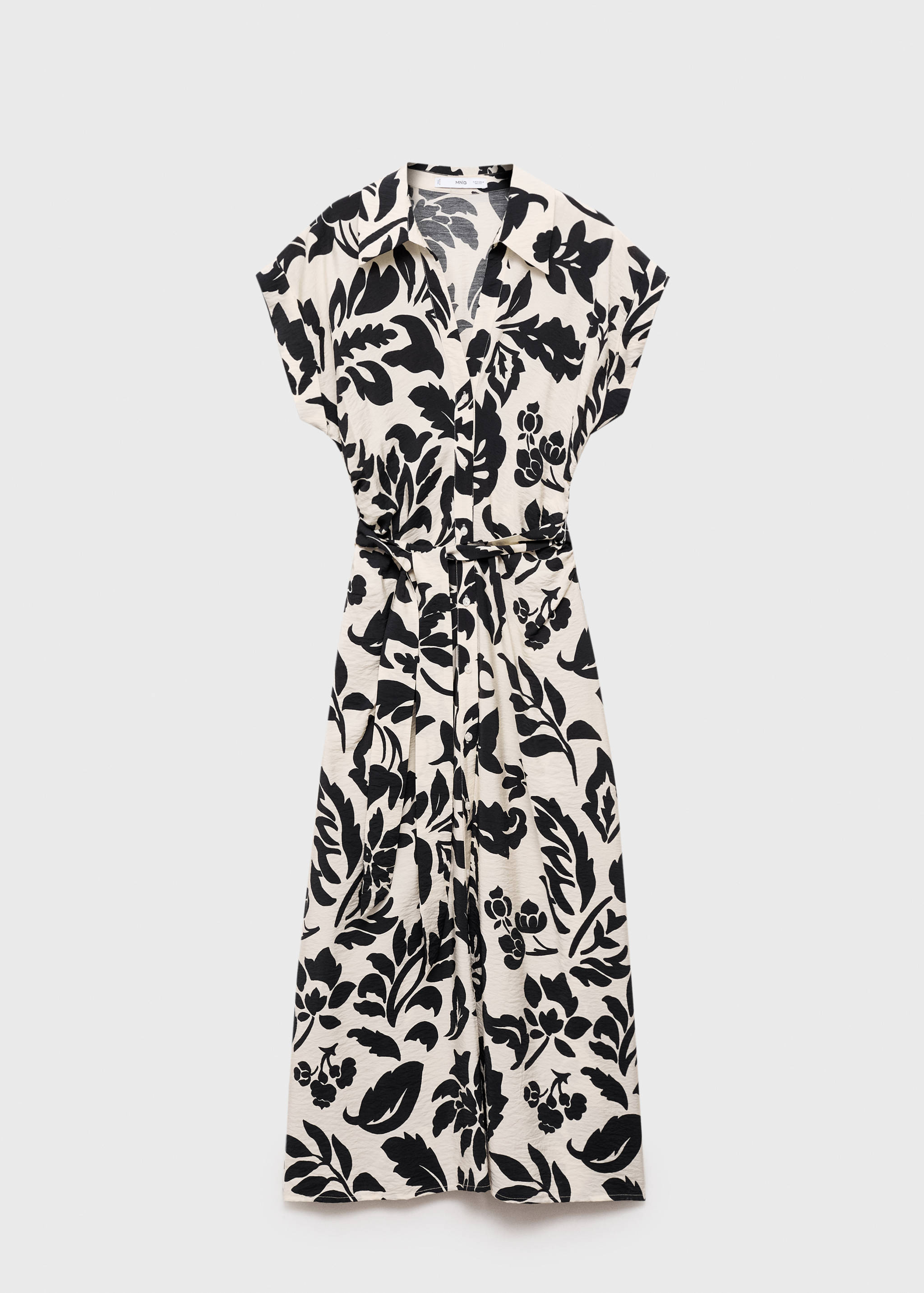 Hemdblusenkleid mit floralem Muster - Artikel ohne Model