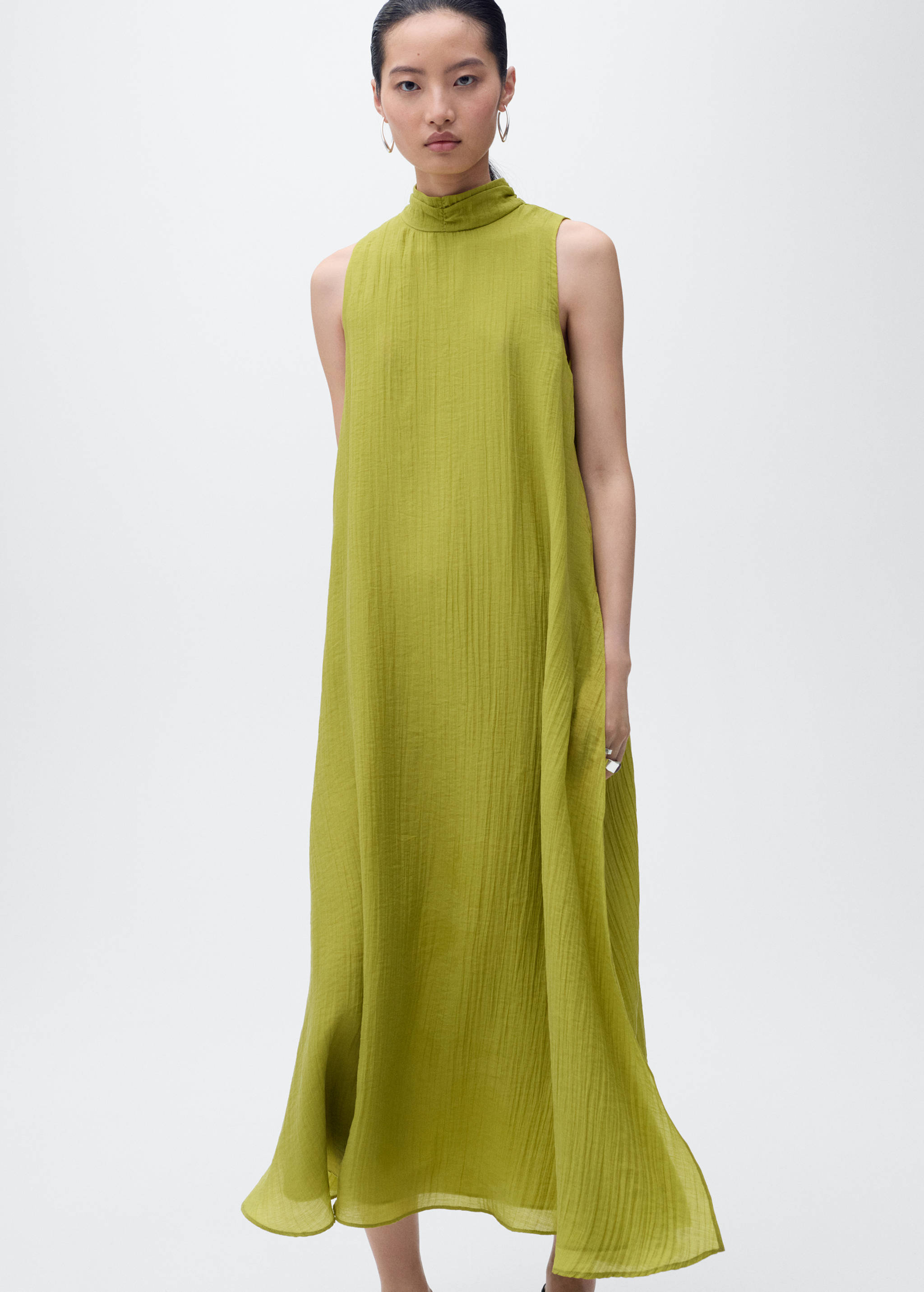 Halter-neck lyocell dress - Medium plane