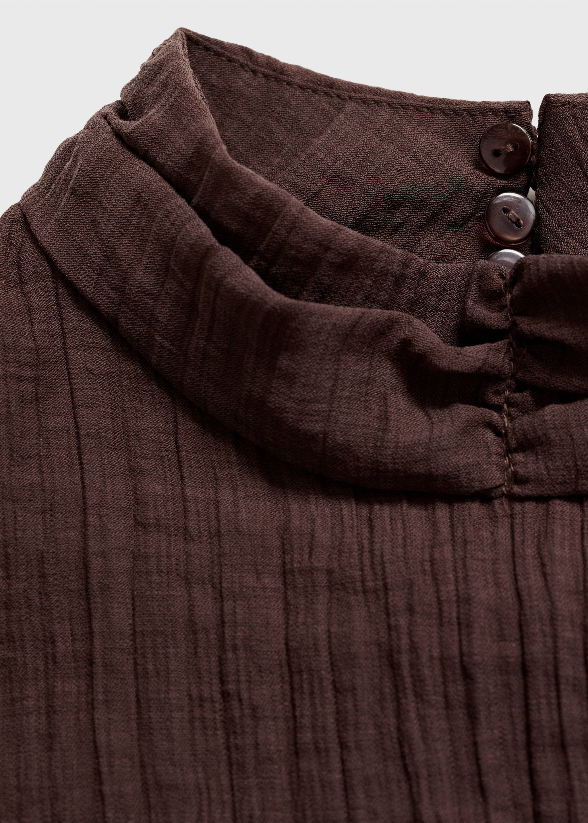 Halter-neck lyocell dress - Details of the article 8, Chocolate. Ref: 17002540-00.