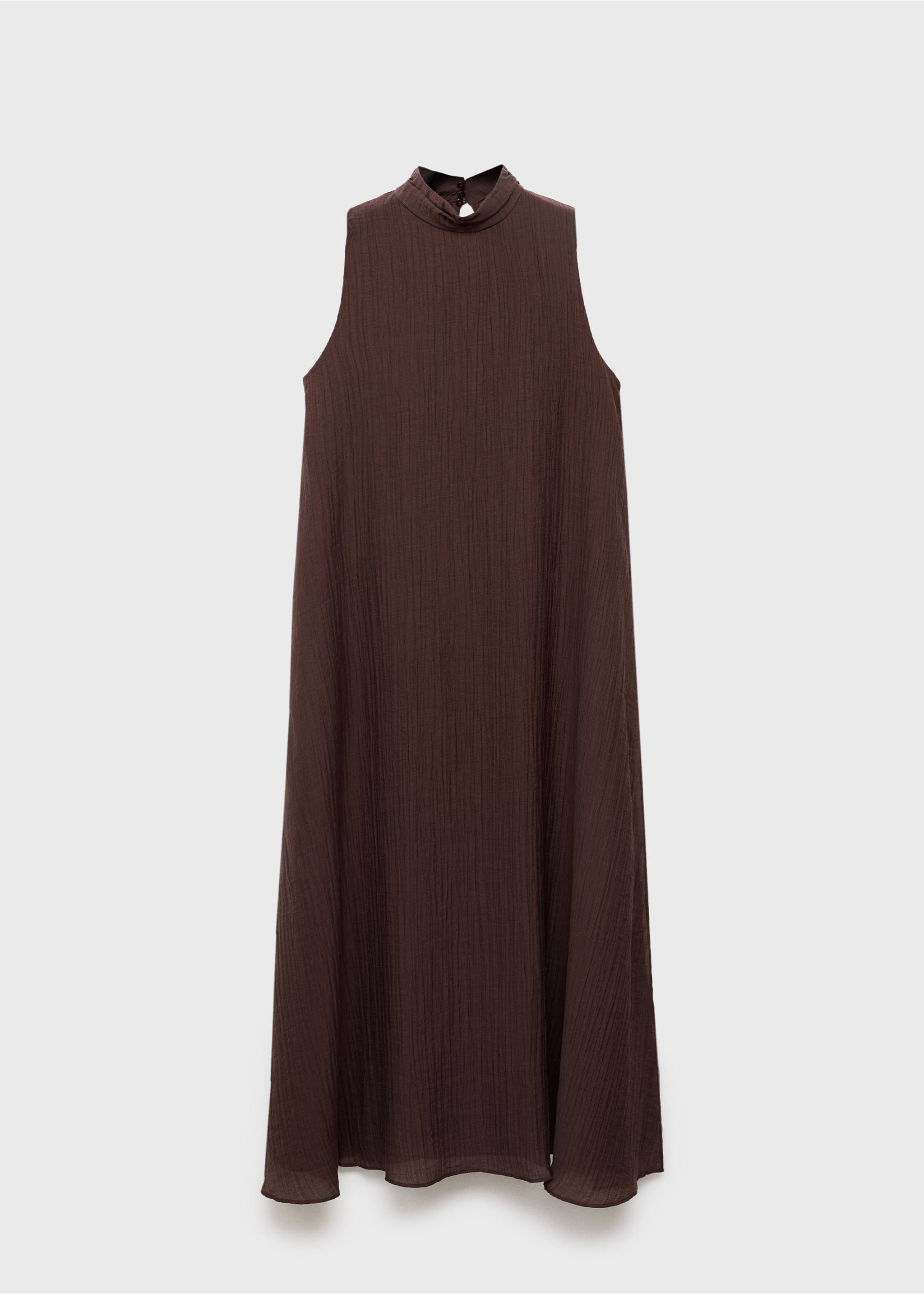 Halter-neck lyocell dress - Article without model, Chocolate. Ref: 17002540-00.