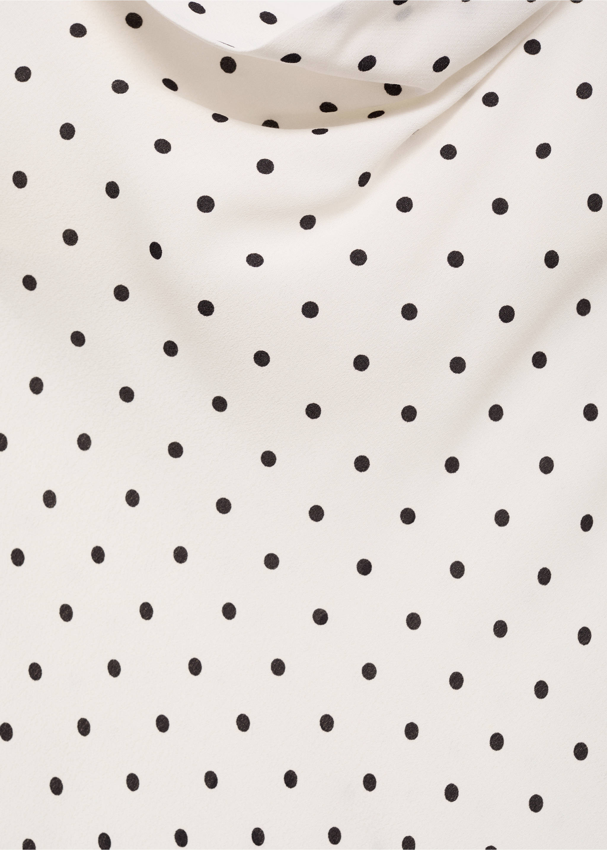 Midi-dress with draped neckline - Details of the article 0, Off White. Ref: 17002542-00.