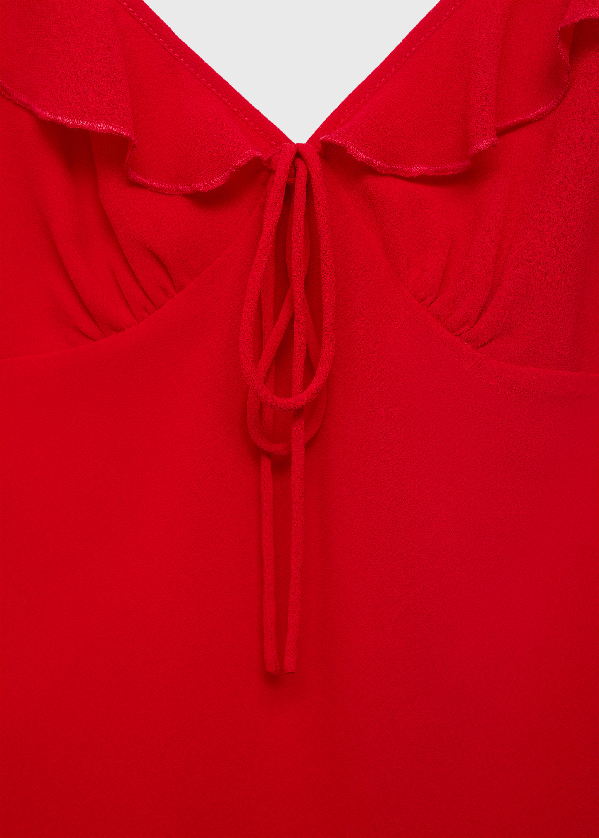 Midi-dress with ruffle neckline - Details of the article 8