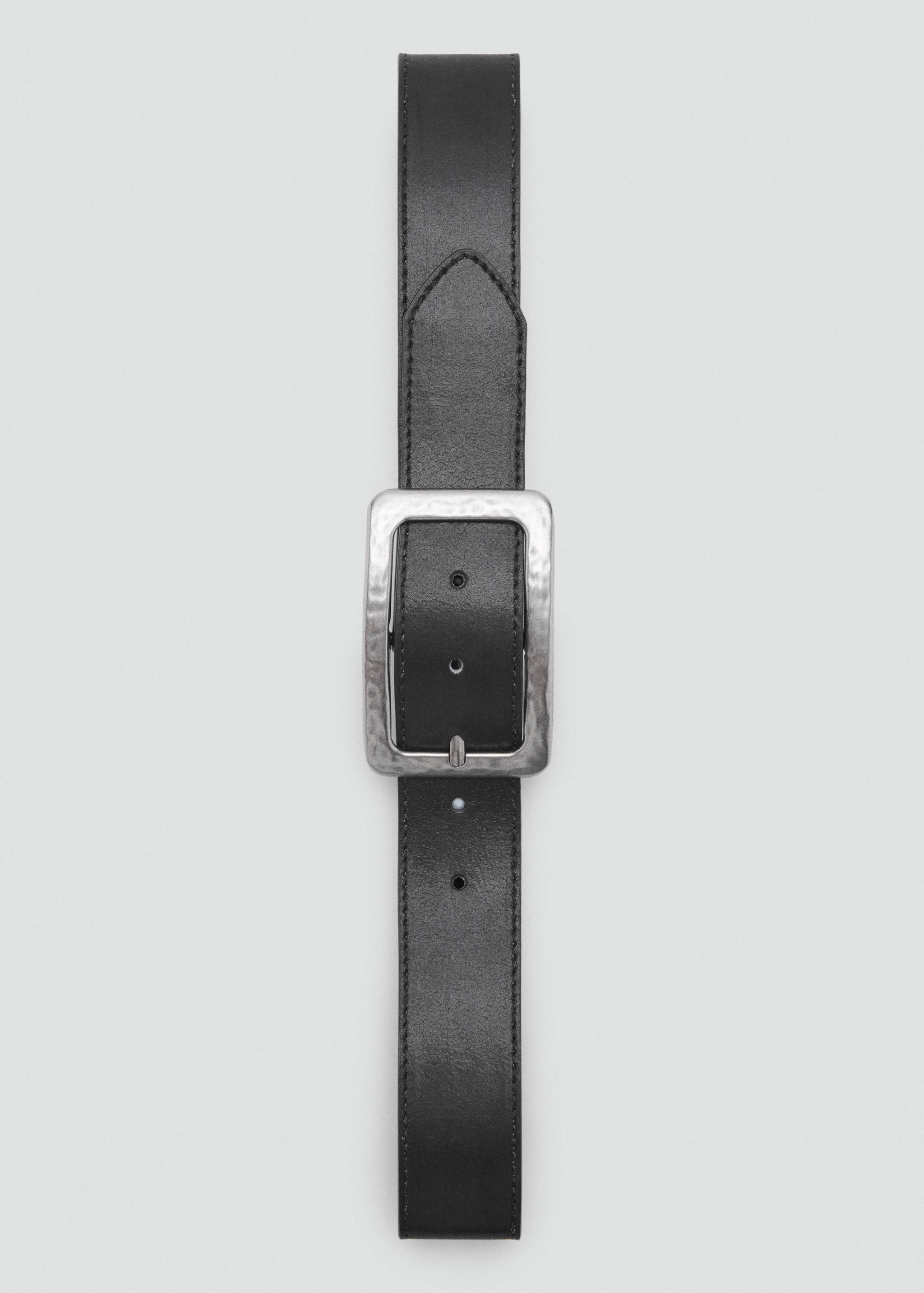 Textured square buckle belt - Details of the article 2