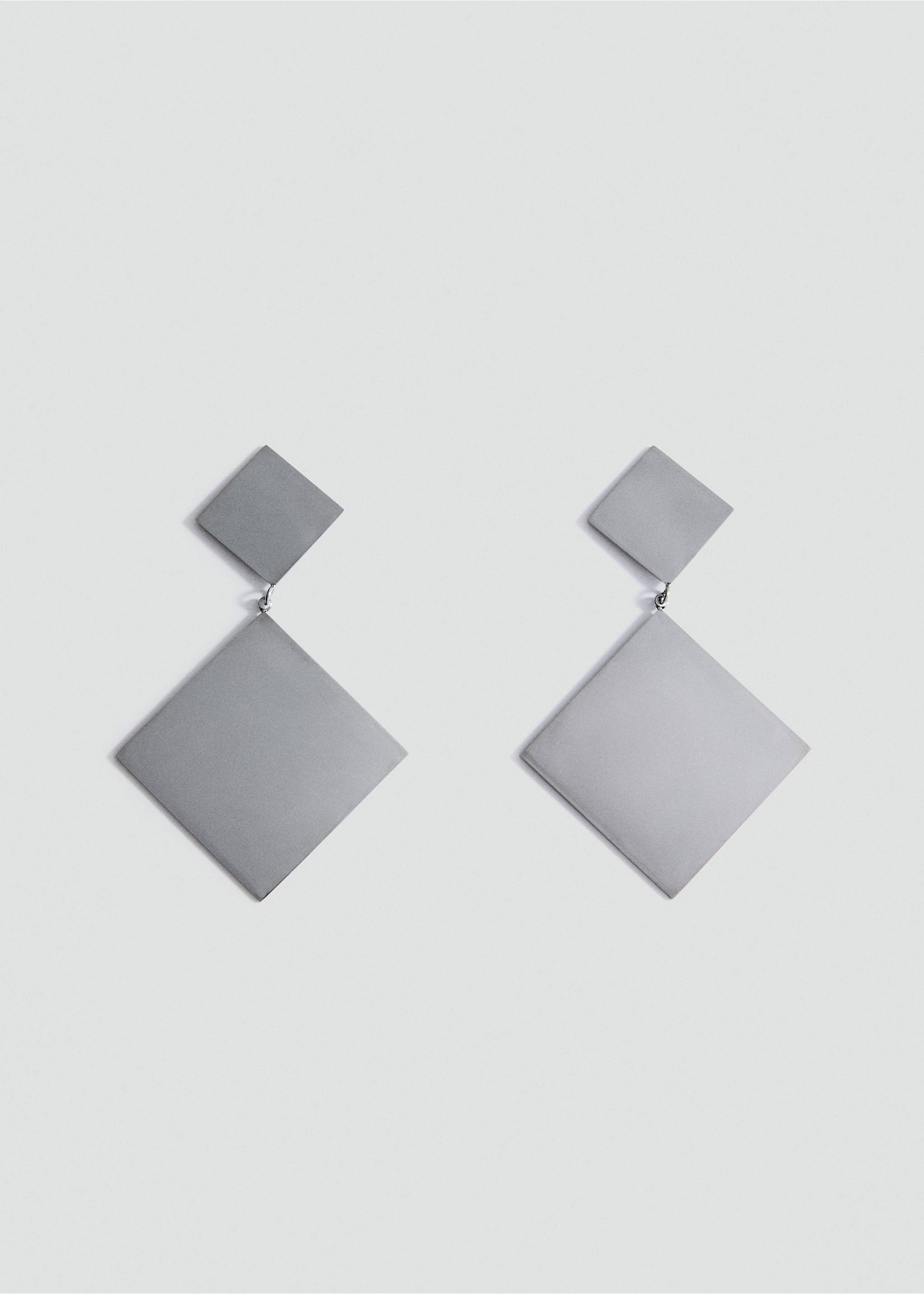 Geometric pendant earrings - Article without model, Silver. Ref: 17002549-00.