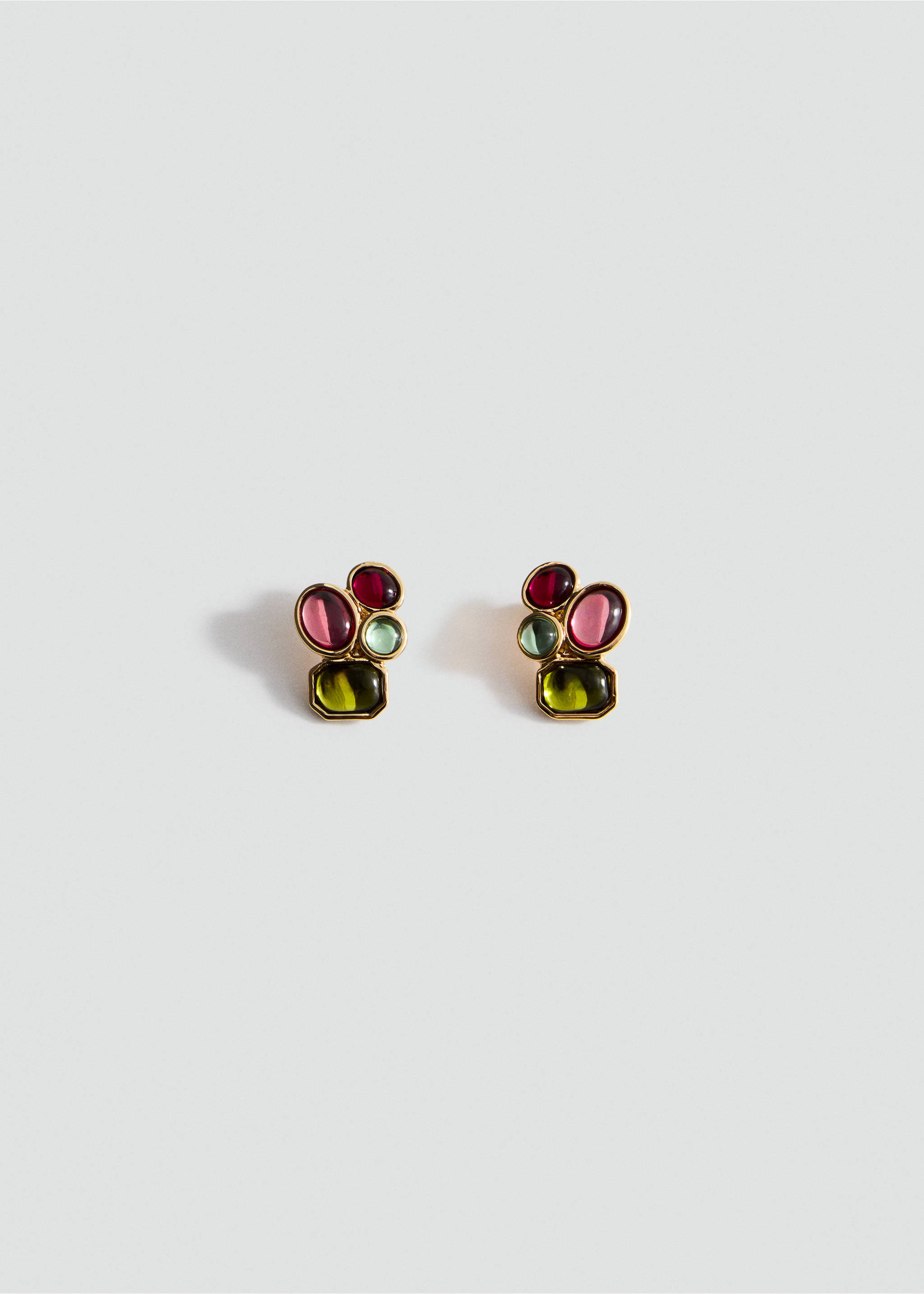 Earrings with geometric appliqué - Article without model, Gold. Ref: 17002552-00.