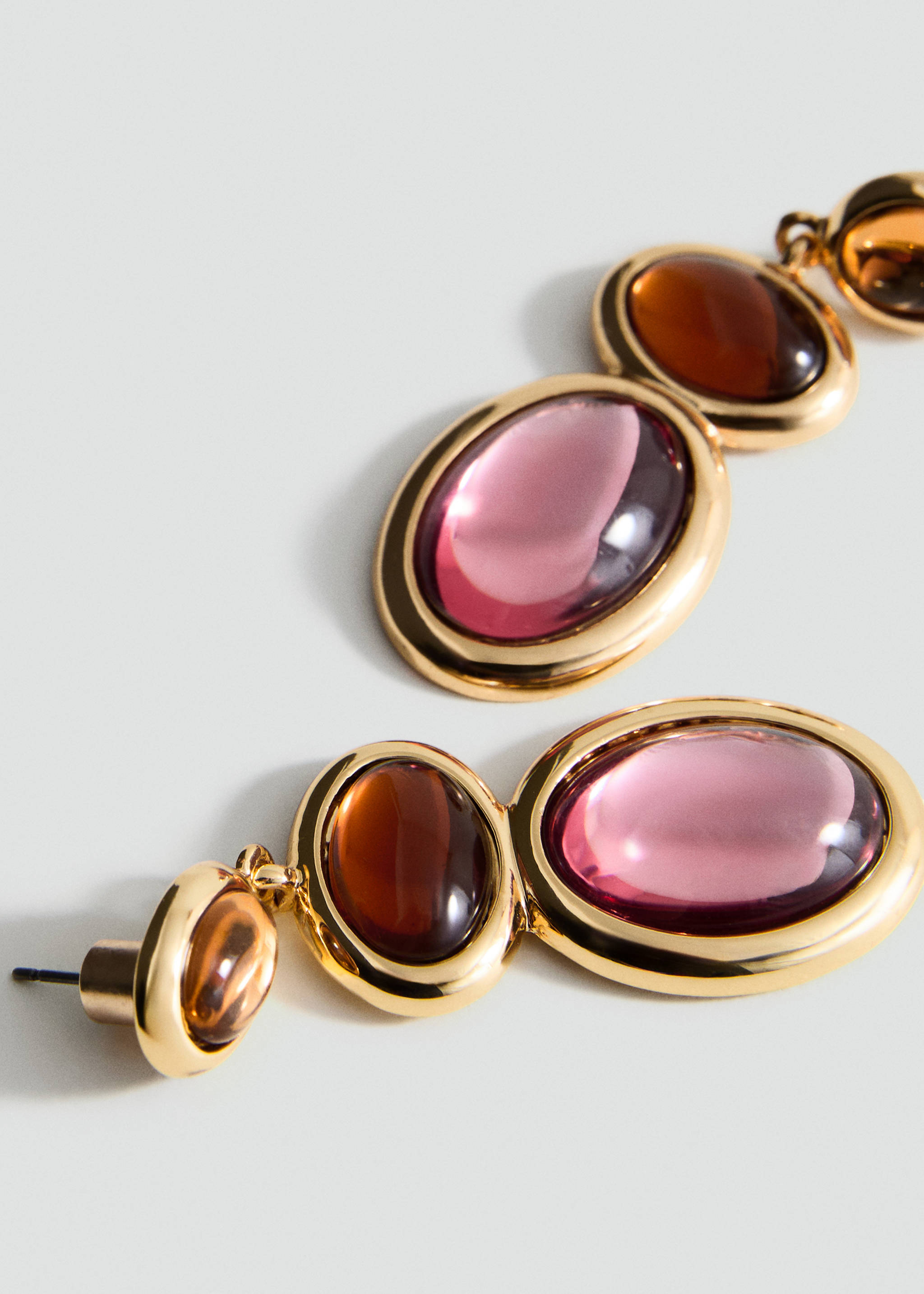 Boucles d'oreilles pendentifs combinés - Plan moyen