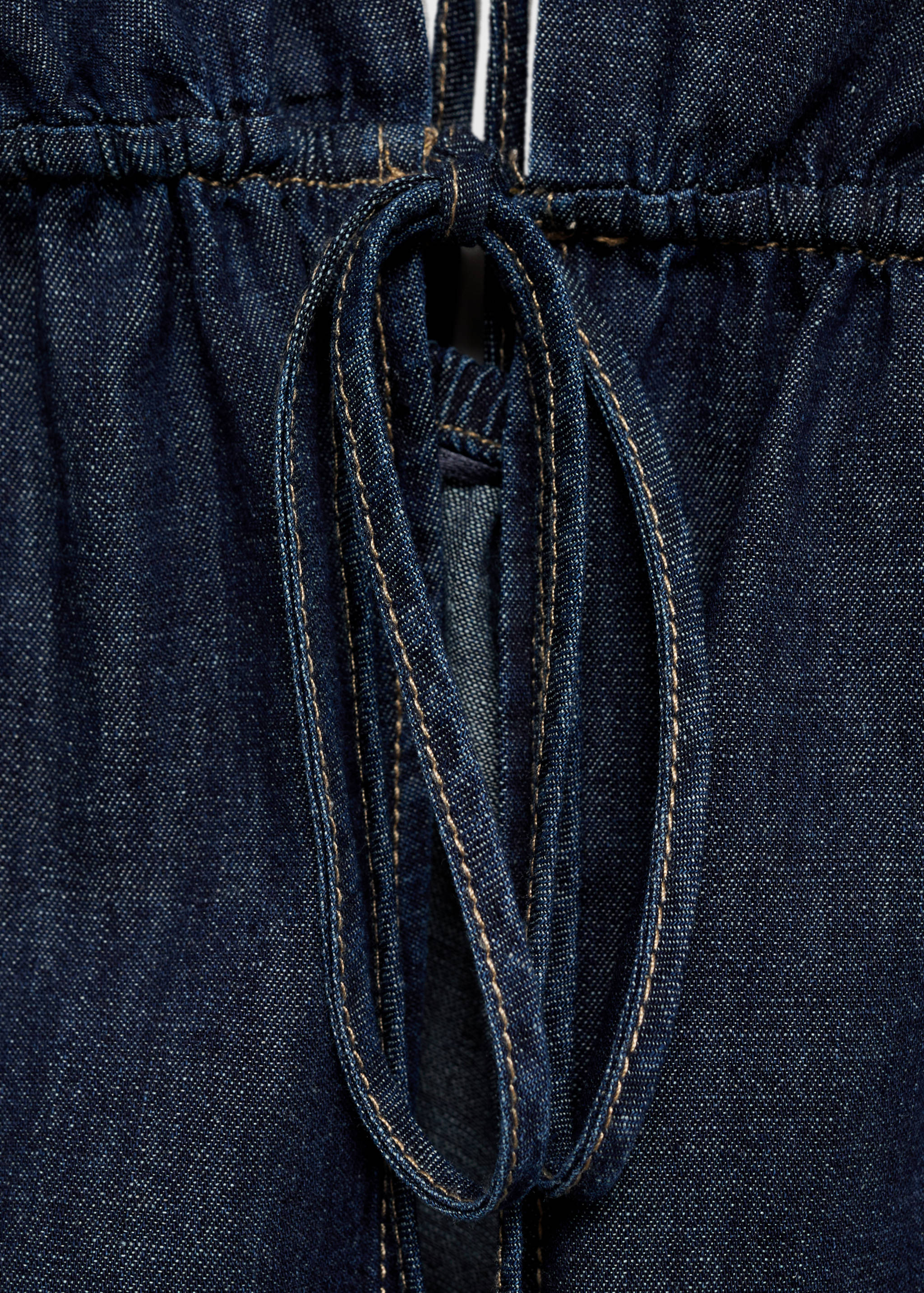 Denim topp med v-hals og knyting - Artikkeldetalj 8