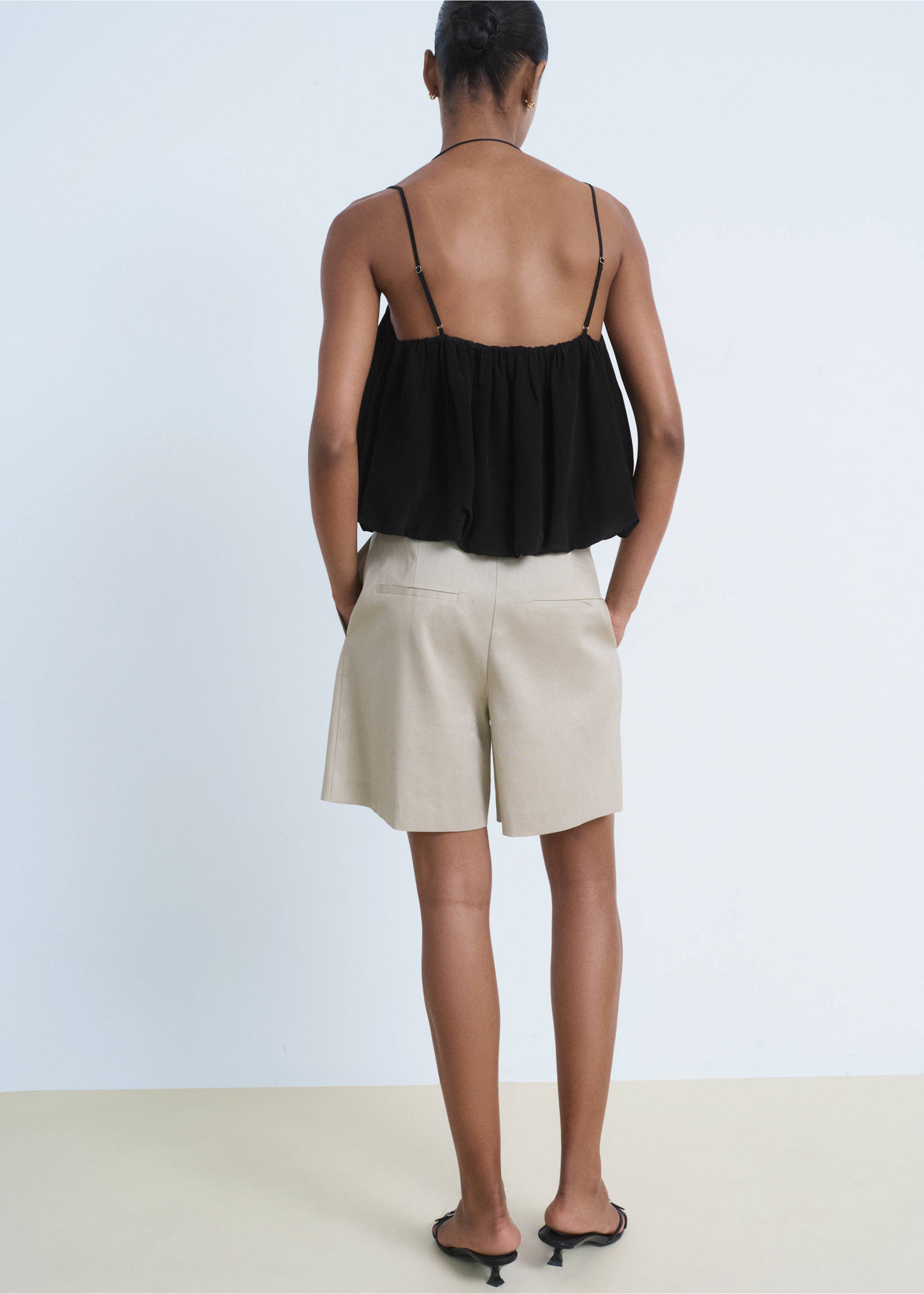 Balloon crop top - Reverse of the article, Black. Ref: 17002906-00.