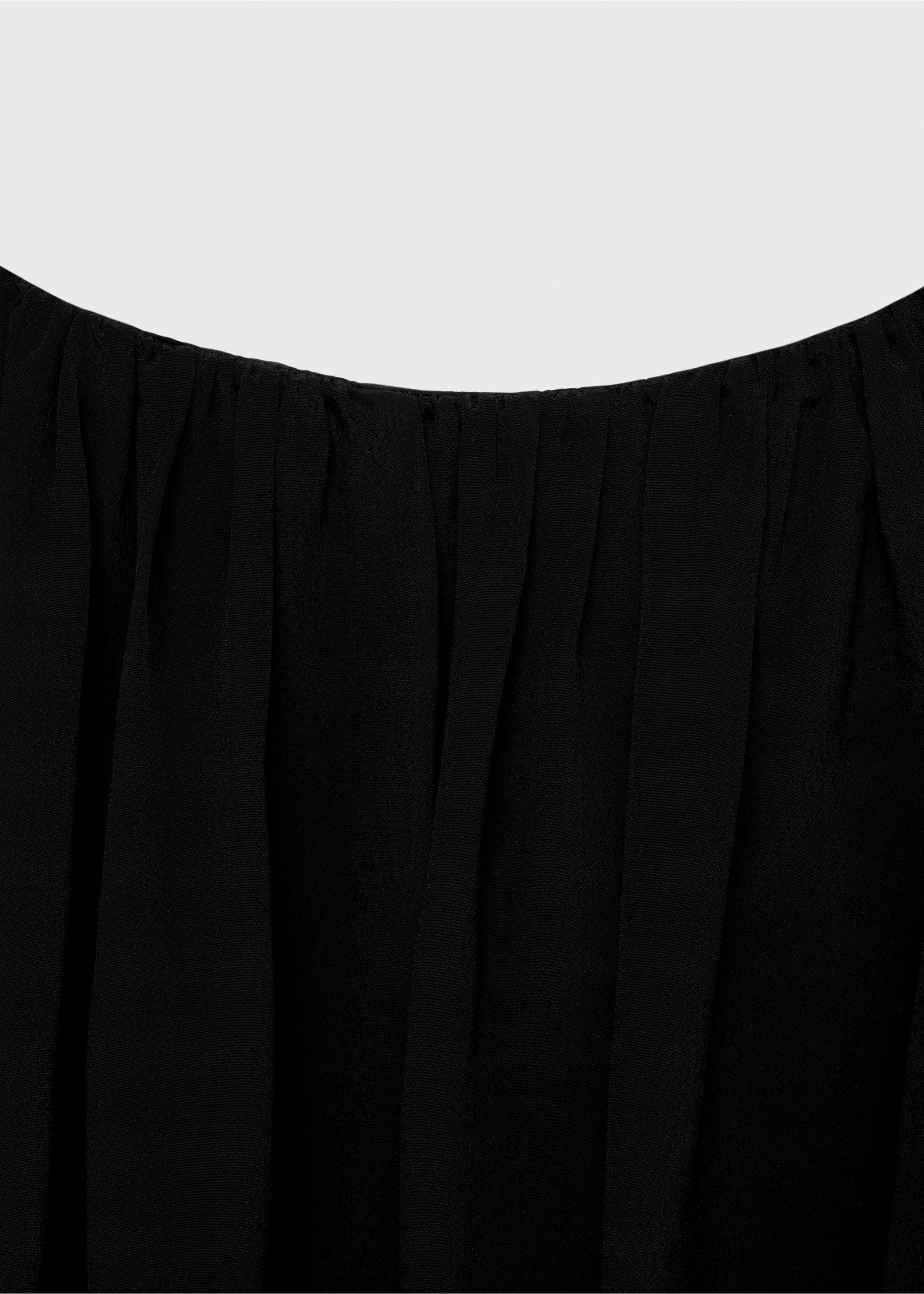Balloon crop top - Details of the article 8, Black. Ref: 17002906-00.