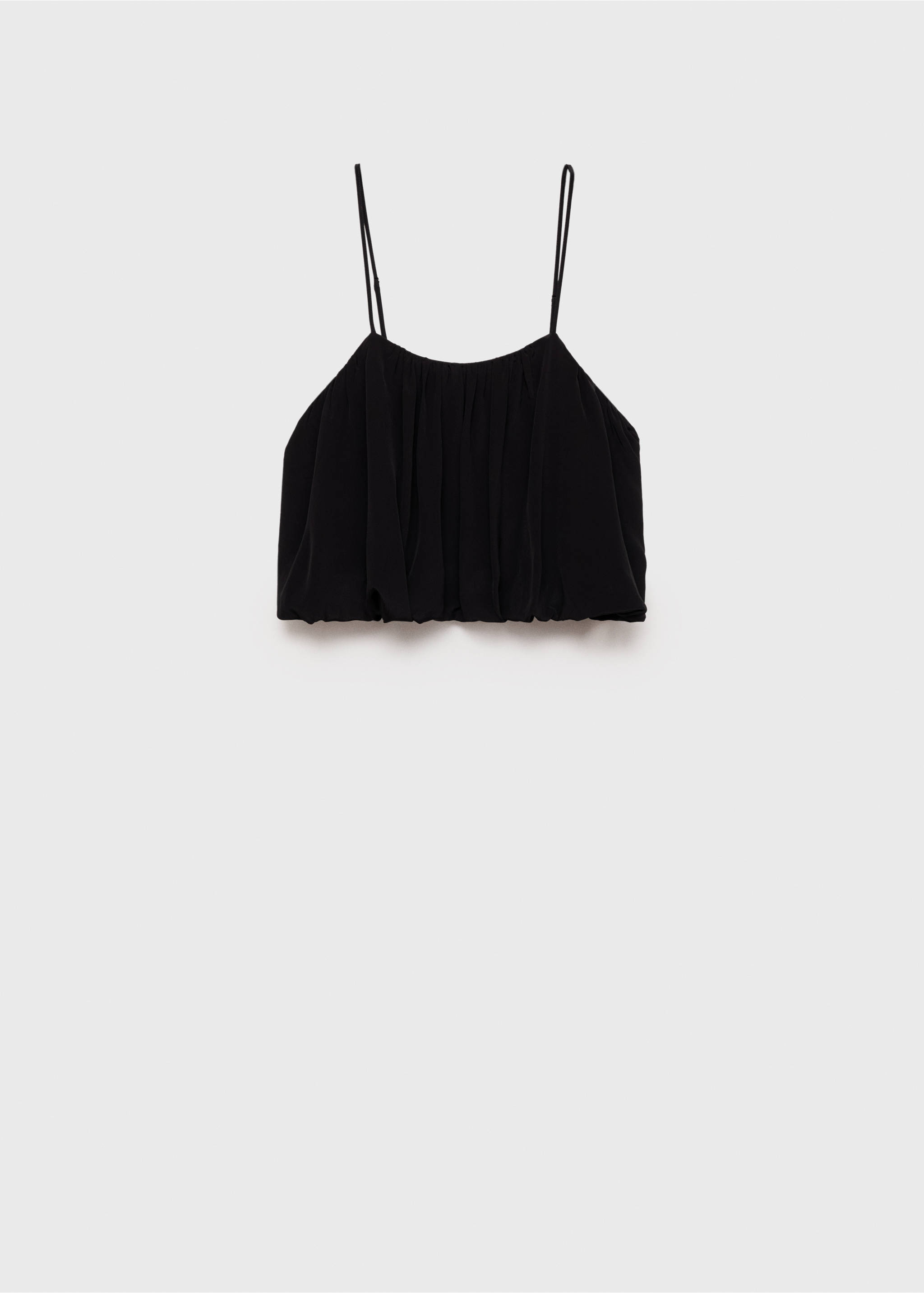 Balloon crop top - Article without model, Black. Ref: 17002906-00.