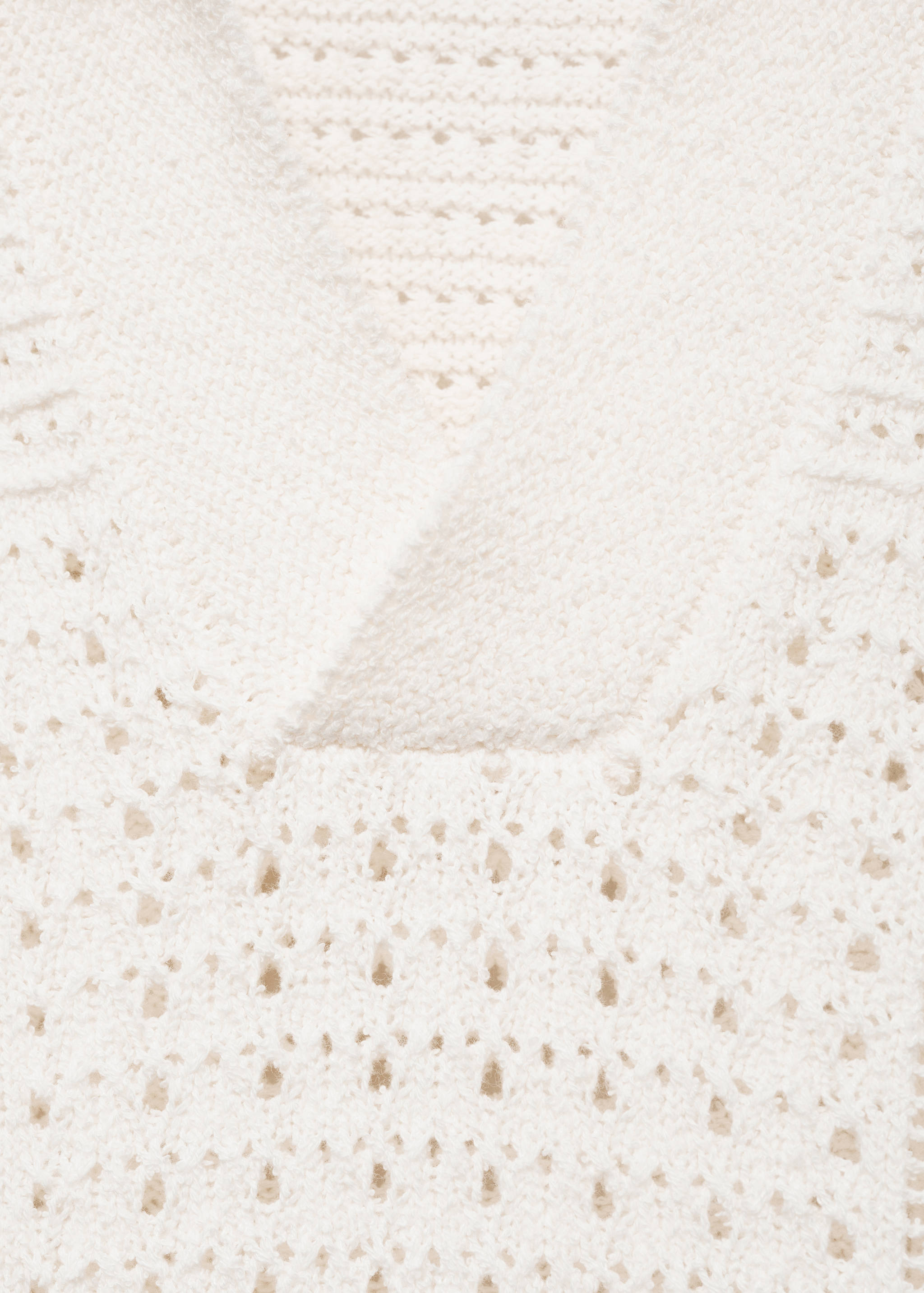 Openwork knitted cotton polo shirt - Details of the article 0