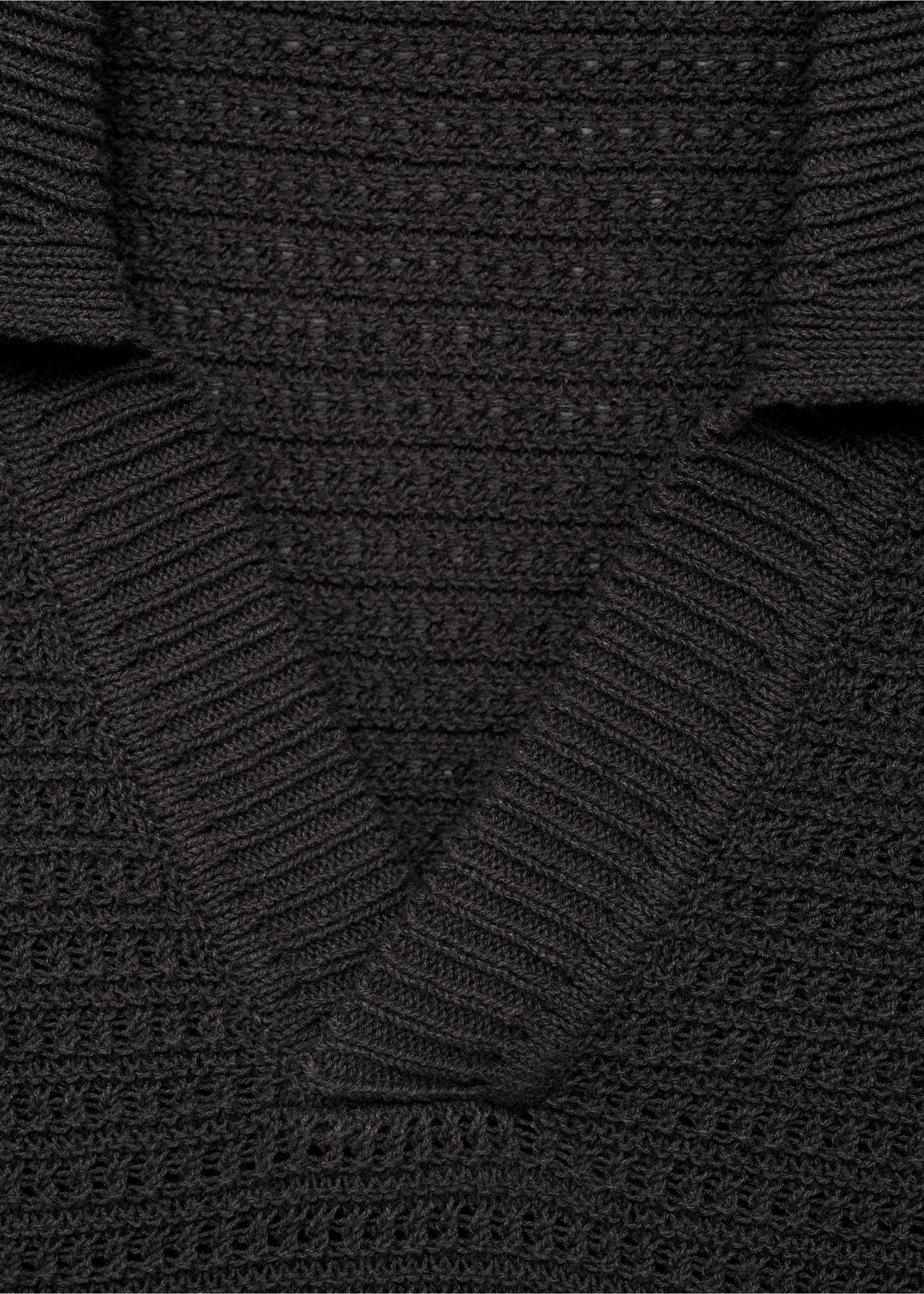 Polo coton en crochet - Détail de l'article 8, Gris anthracite. Ref: 17002908-00.