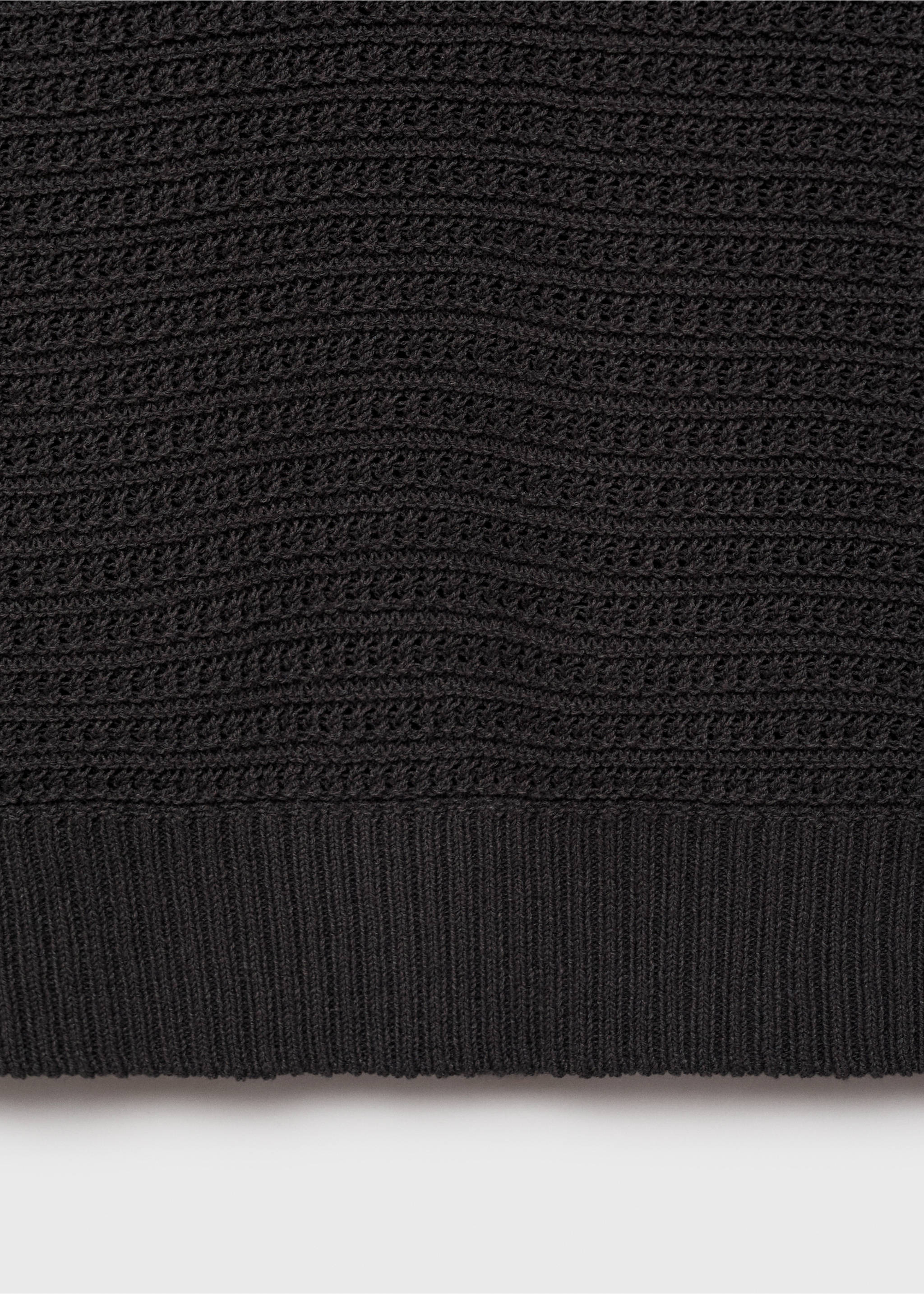 Polo coton en crochet - Détail de l'article 0, Gris anthracite. Ref: 17002908-00.
