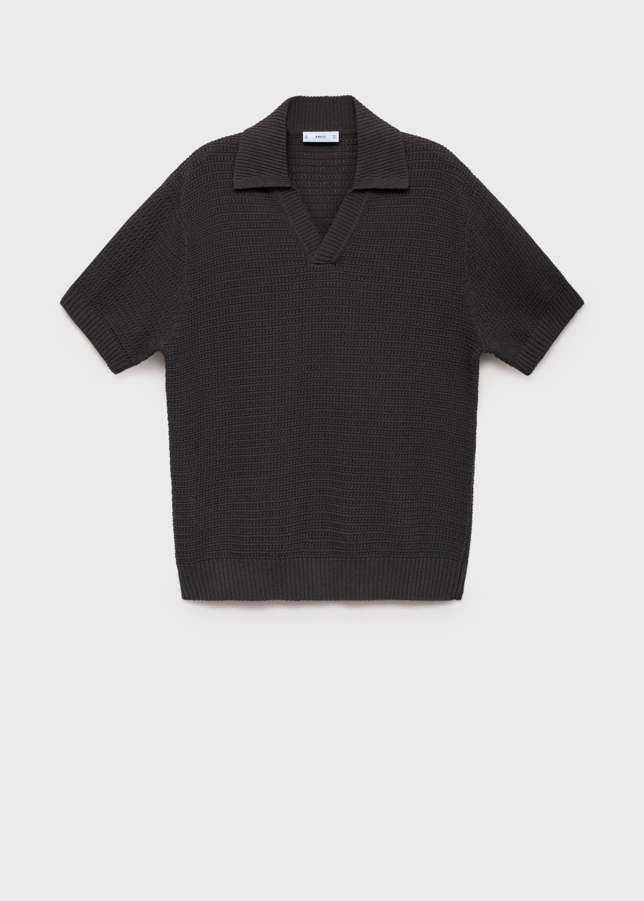 Crochet cotton polo shirt - Article without model