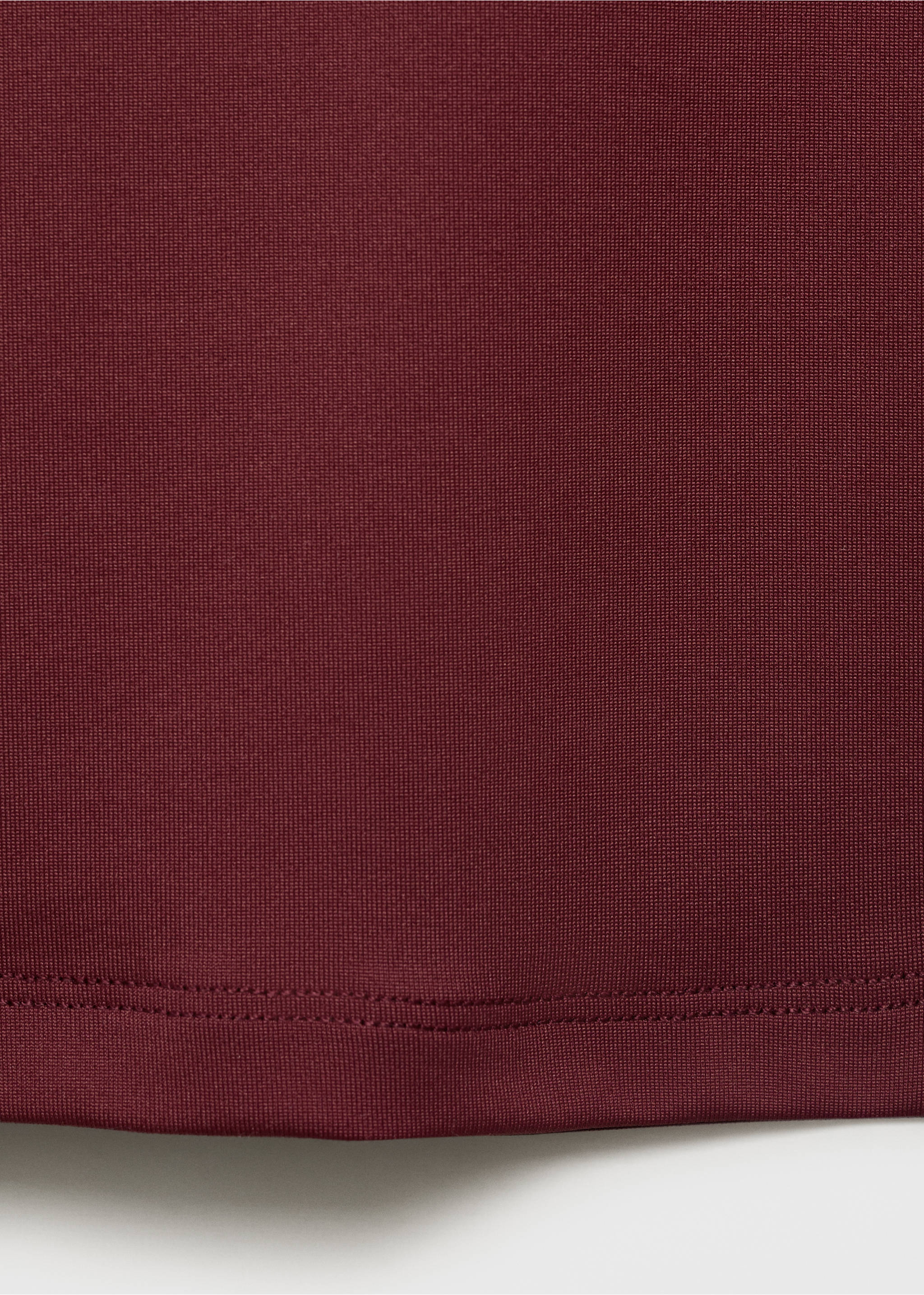 Plain strapless top - Details of the article 8, Burgundy. Ref: 17002909-00.