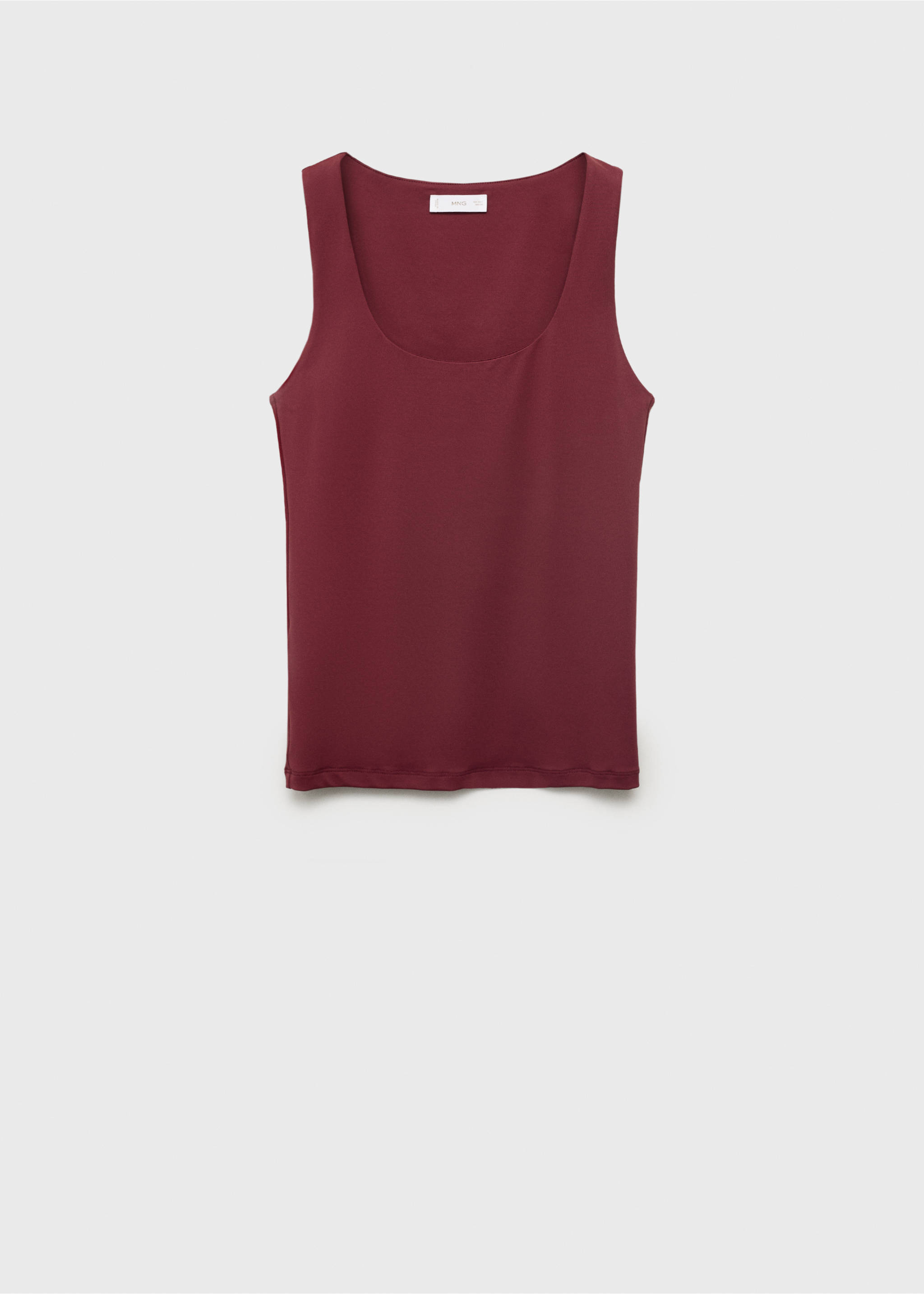 Plain strapless top - Article without model, Burgundy. Ref: 17002909-00.