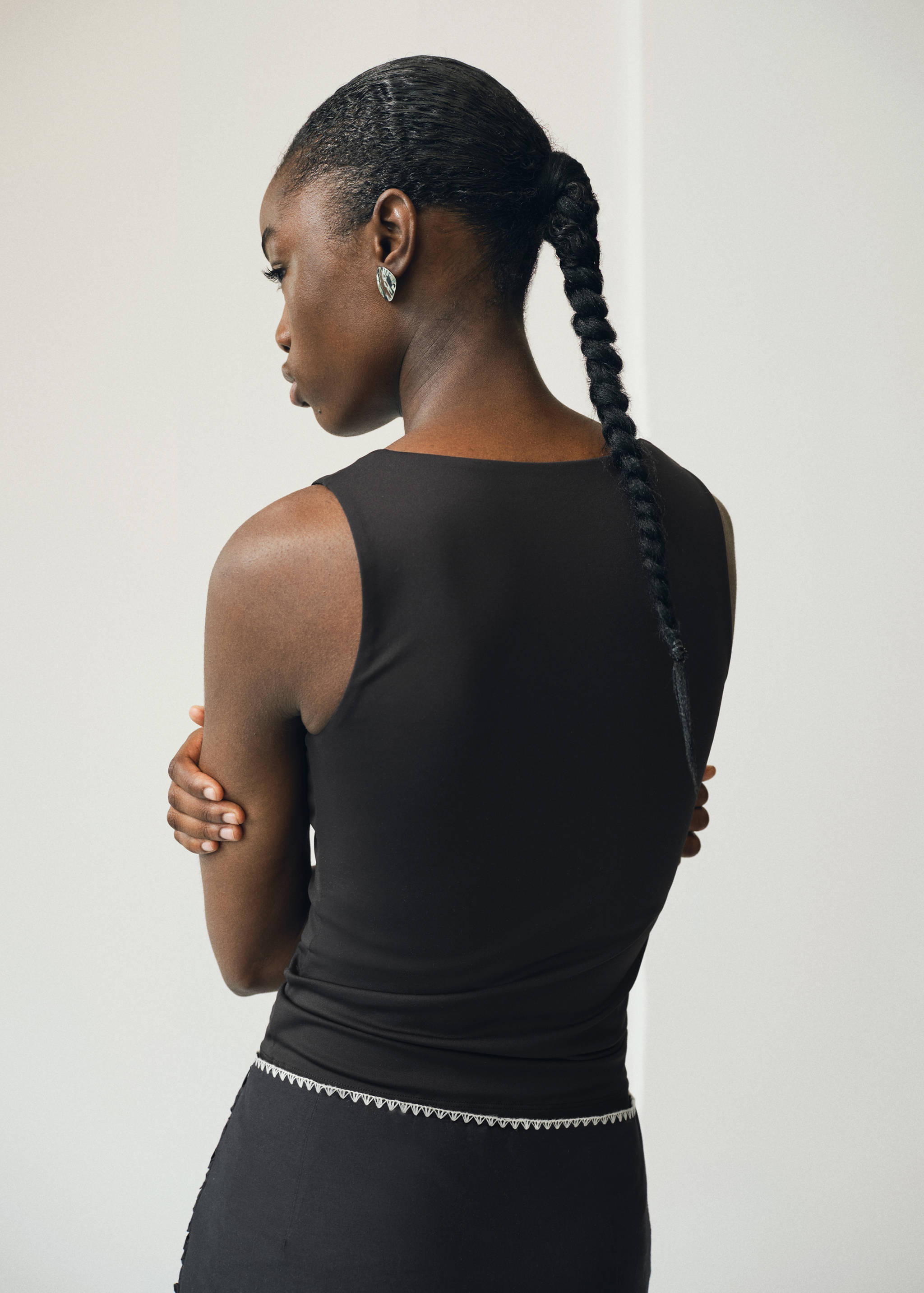 Plain strapless top - Details of the article 3