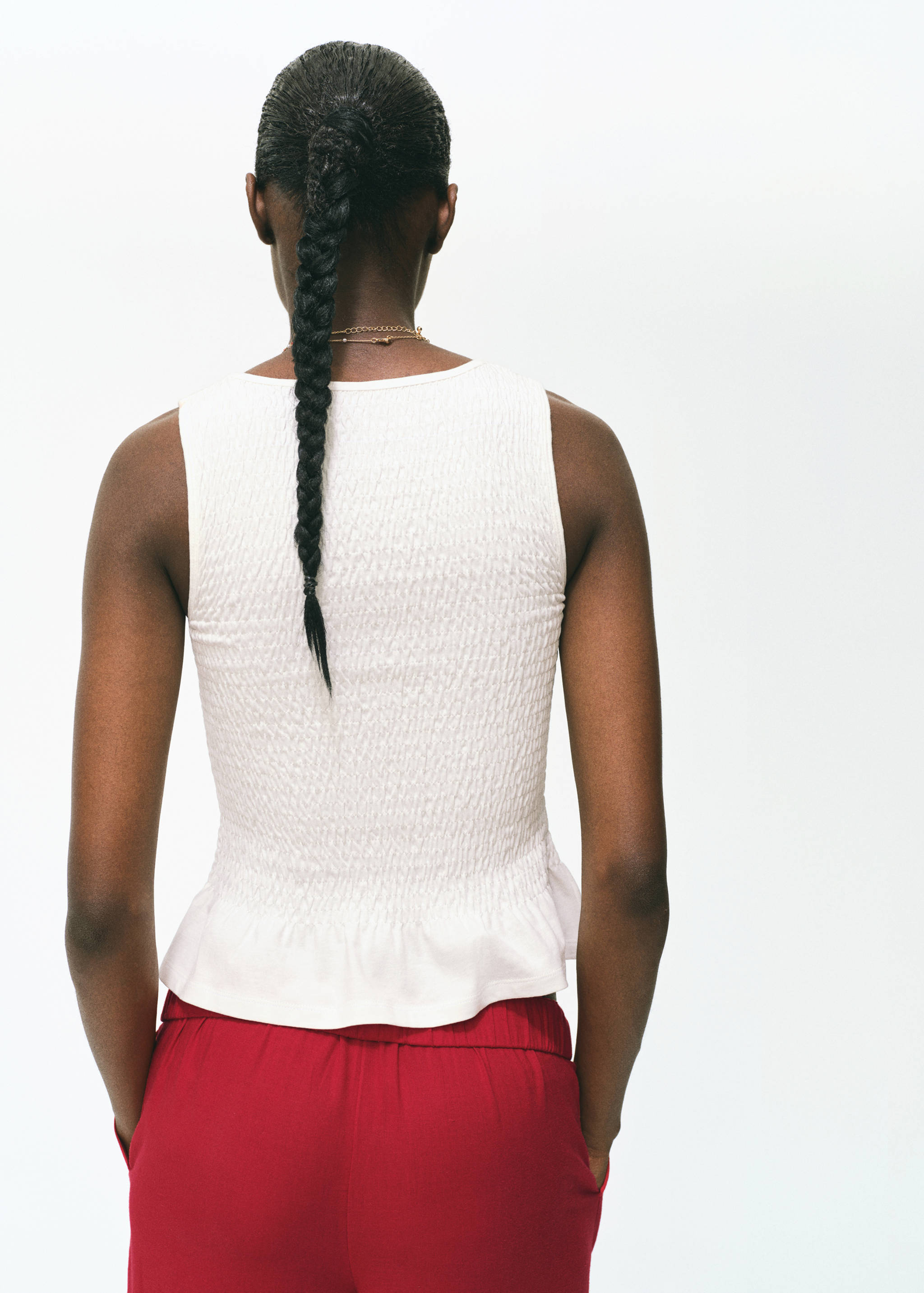 Ruffled top - Reverse of the article