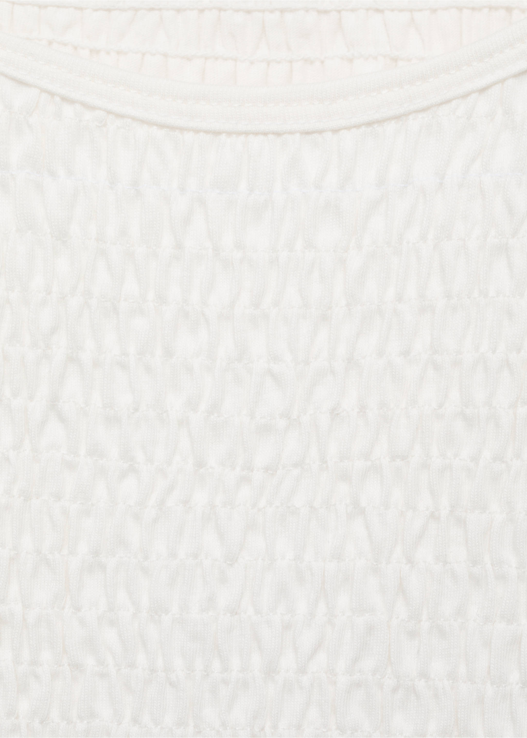 Ruffled top - Details of the article 0, Off White. Ref: 17002910-00.