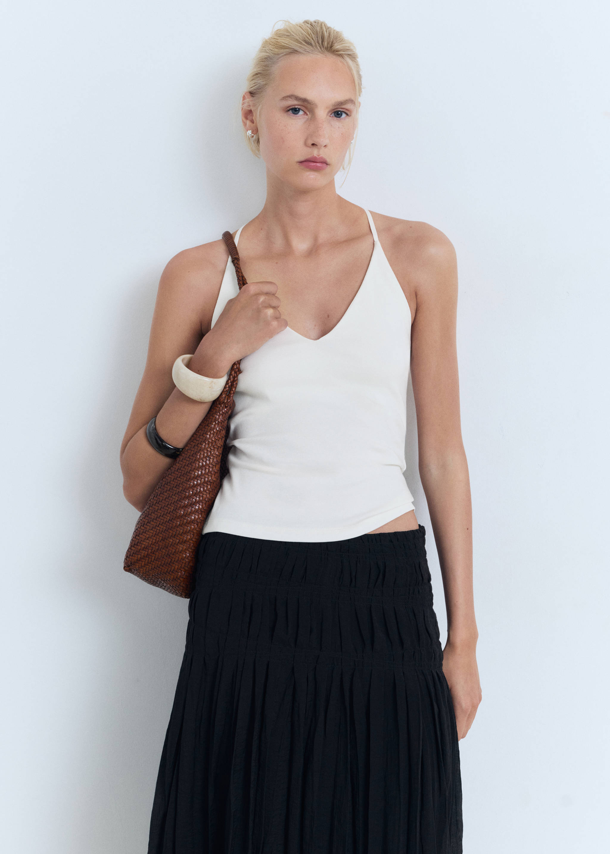 Open-back cotton top - Medium plane