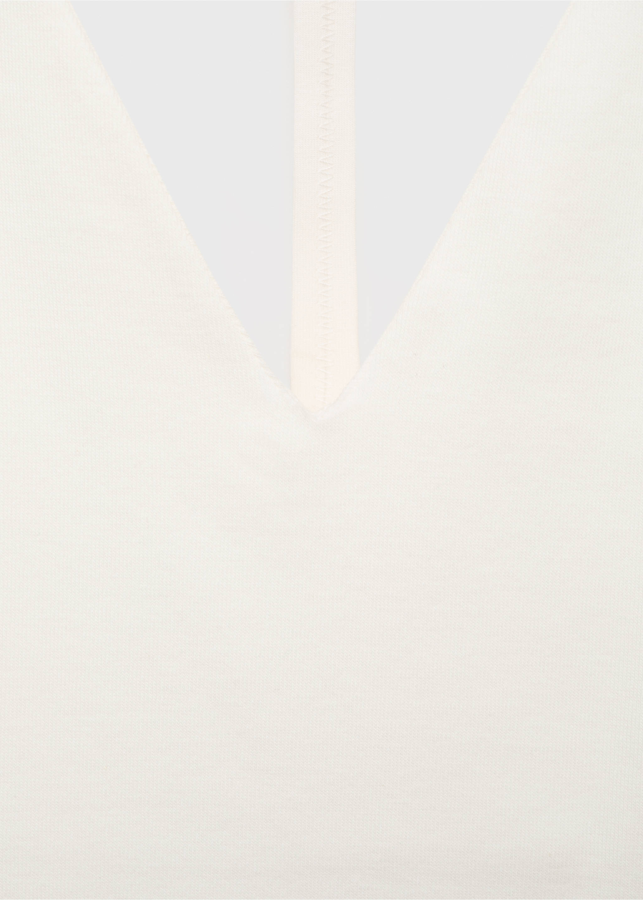 Open-back cotton top - Details of the article 8, Off White. Ref: 17002911-00.