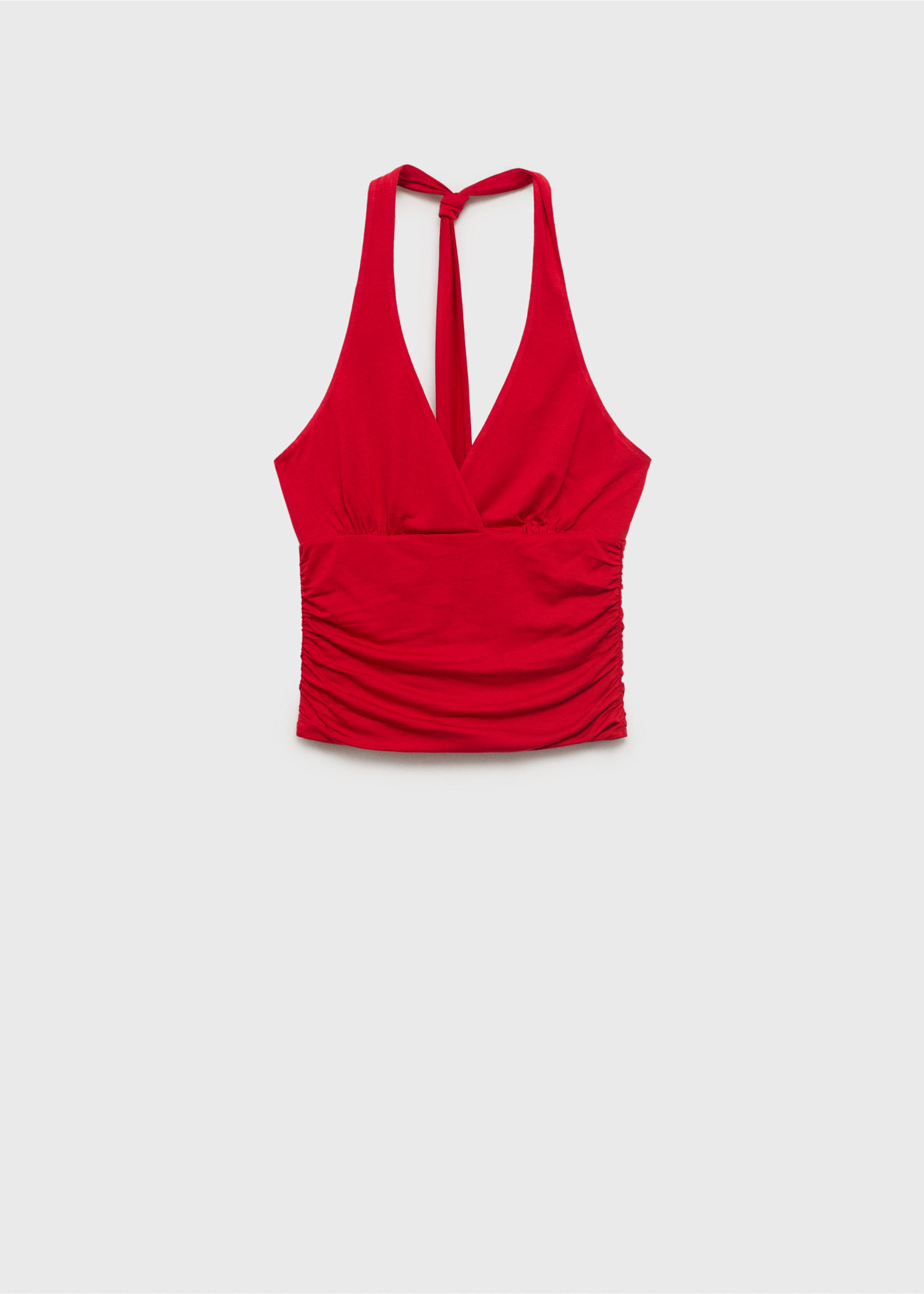 V-neck top with open back - Article without model, Red. Ref: 17002912-00.