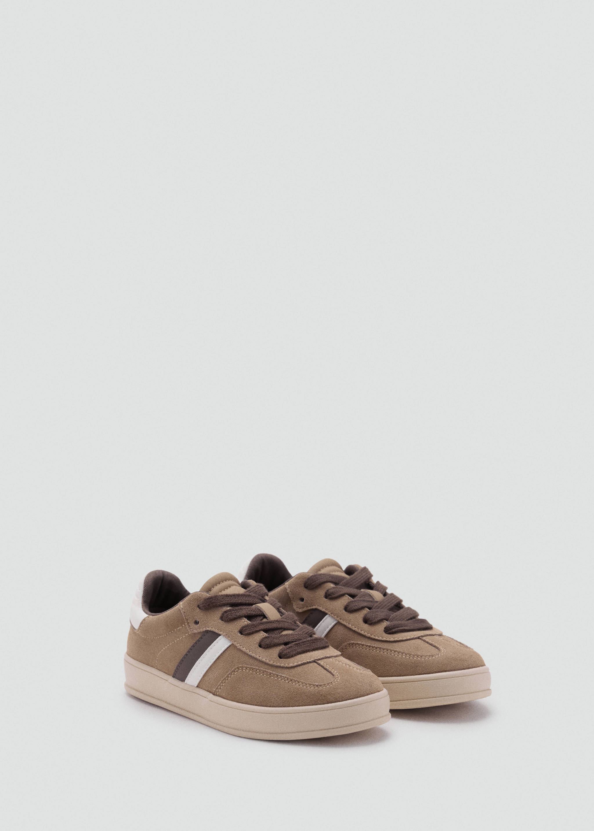 Combined sneakers with laces - Medium plane