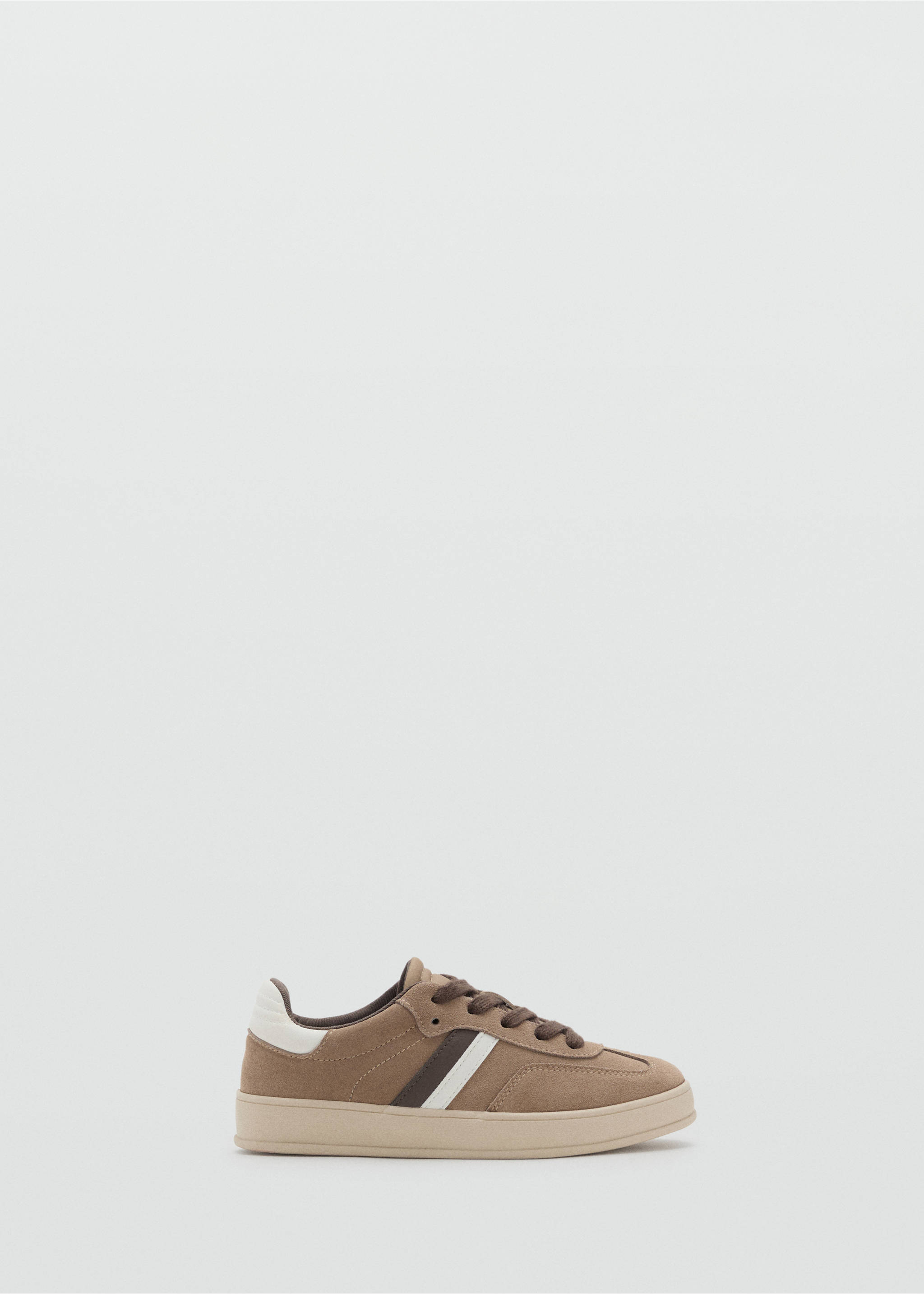 Combined sneakers with laces - Article without model, Medium Brown. Ref: 17002920-00.