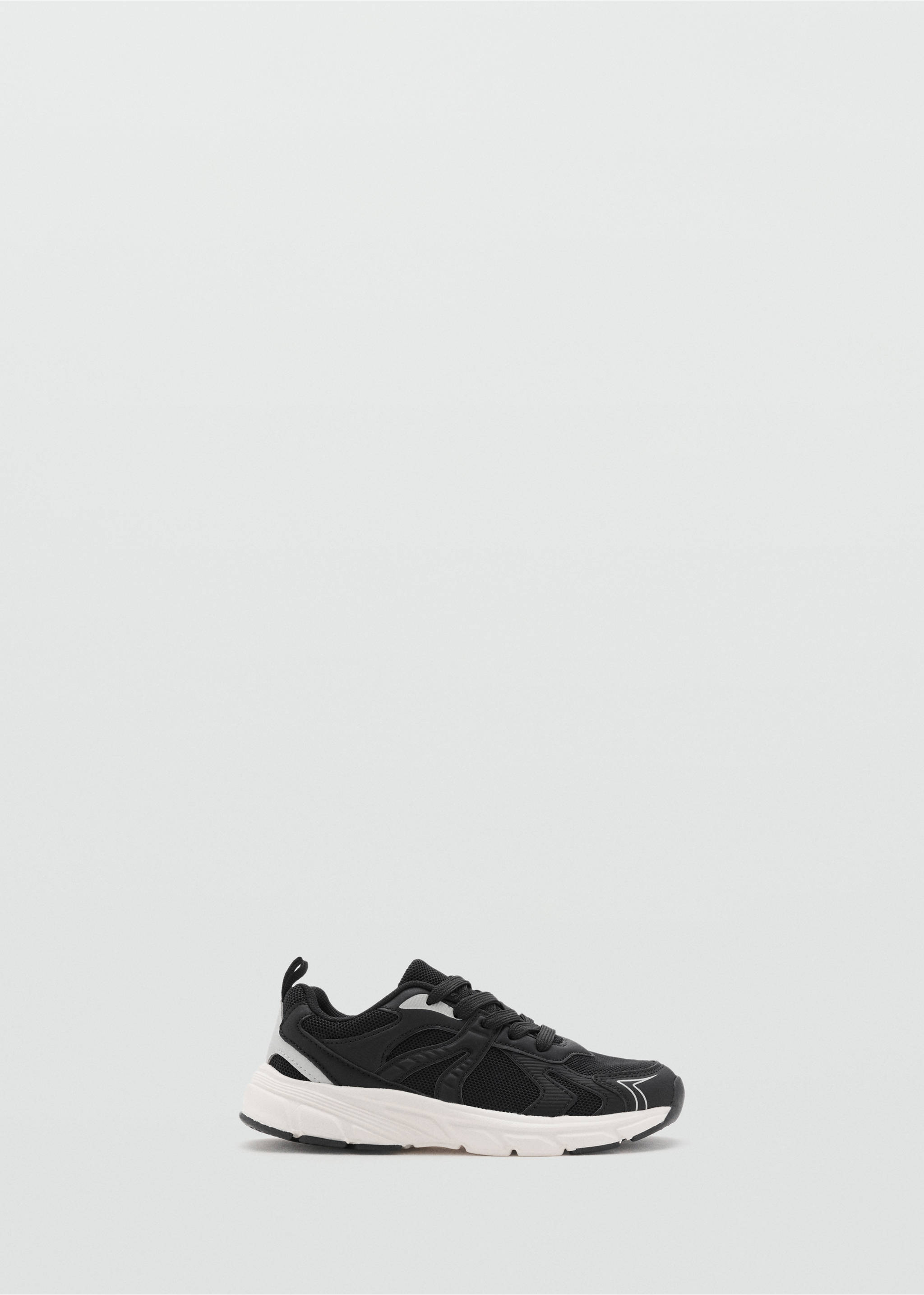 Combined sneakers with laces - Article without model, Black. Ref: 17002922-00.