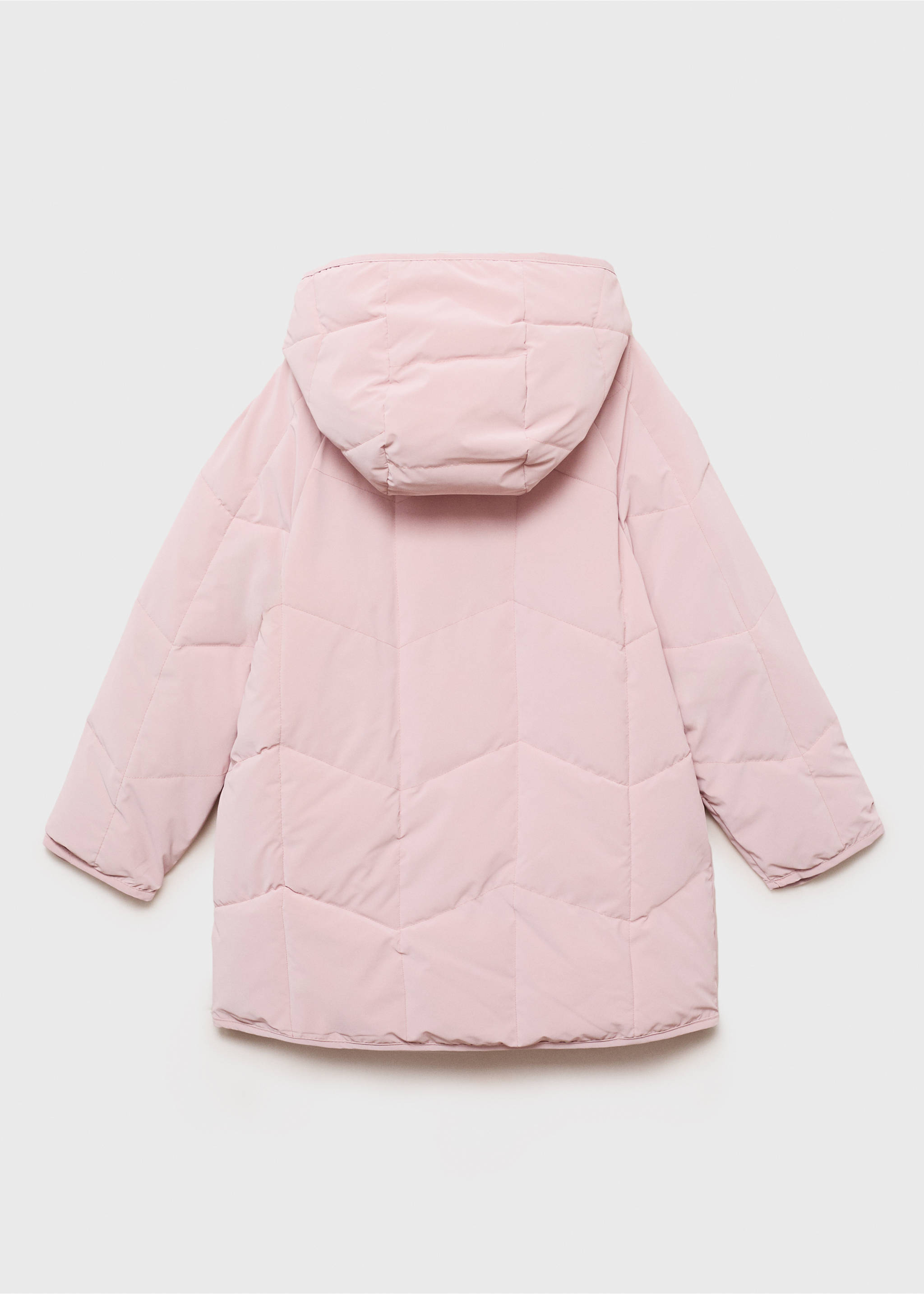 Anorak acolchado capucha - Reverso del artículo, Rosa. Ref: 17003278-00.