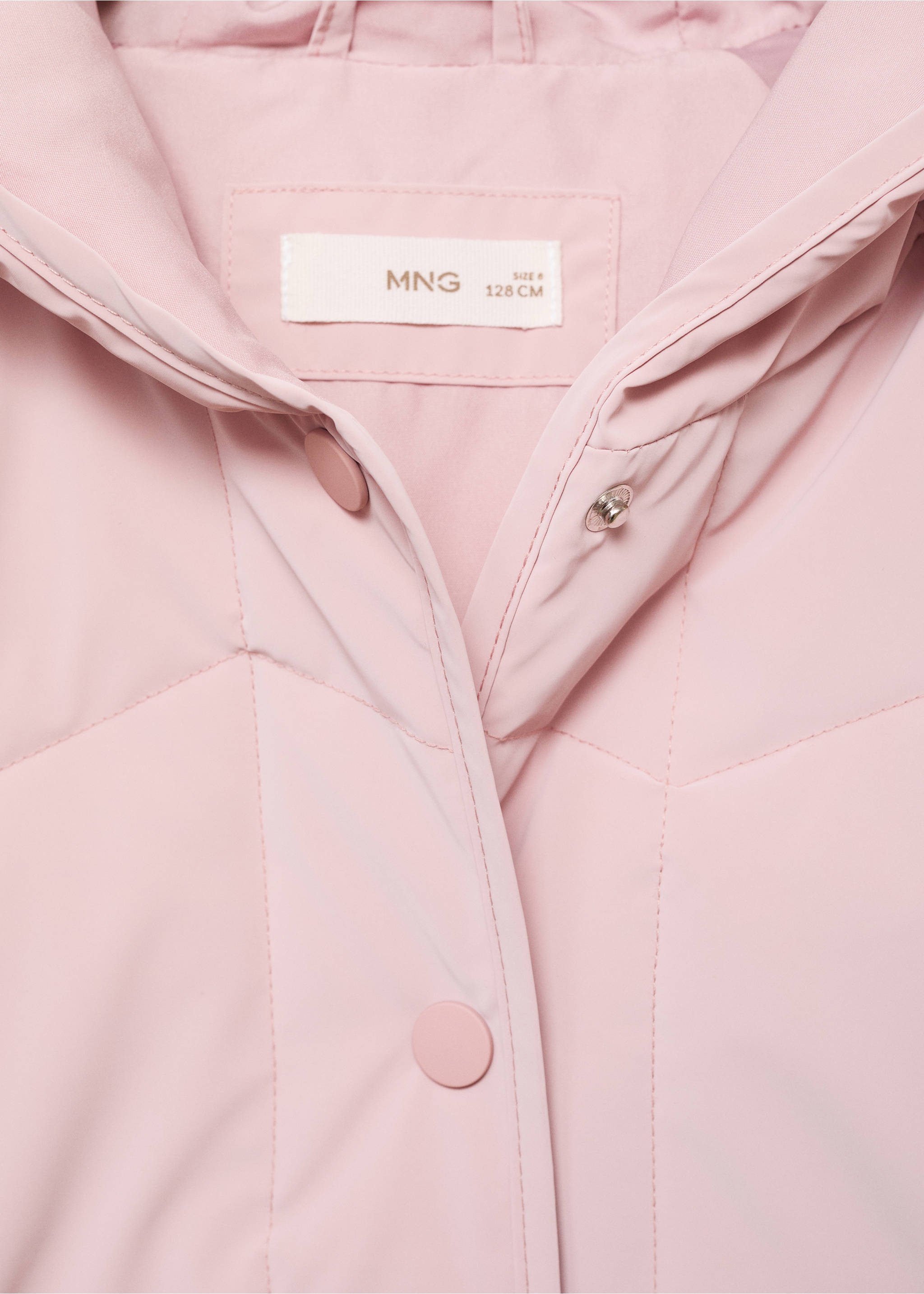 Anorak acolchado capucha - Detalle del artículo 8, Rosa. Ref: 17003278-00.