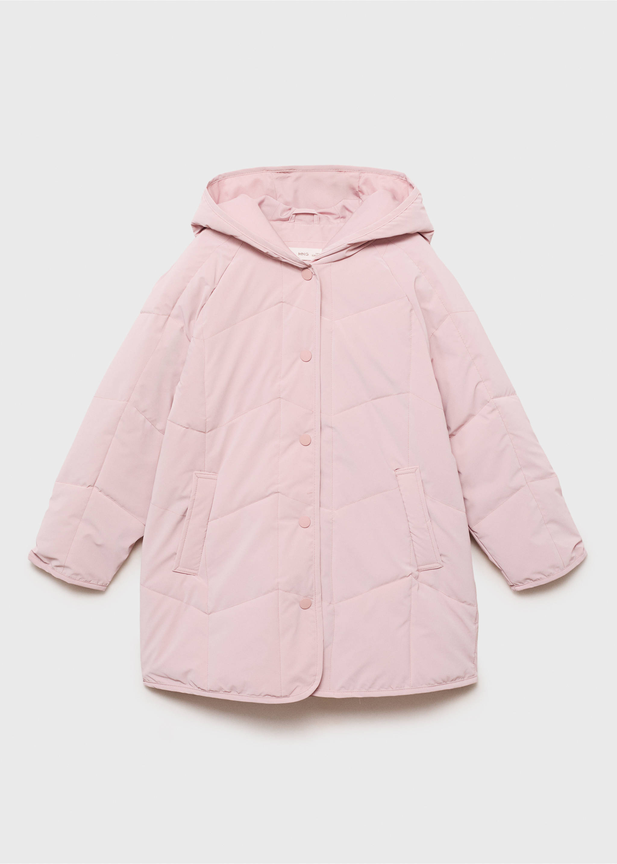 Anorak acolchado capucha - Artículo sin modelo, Rosa. Ref: 17003278-00.