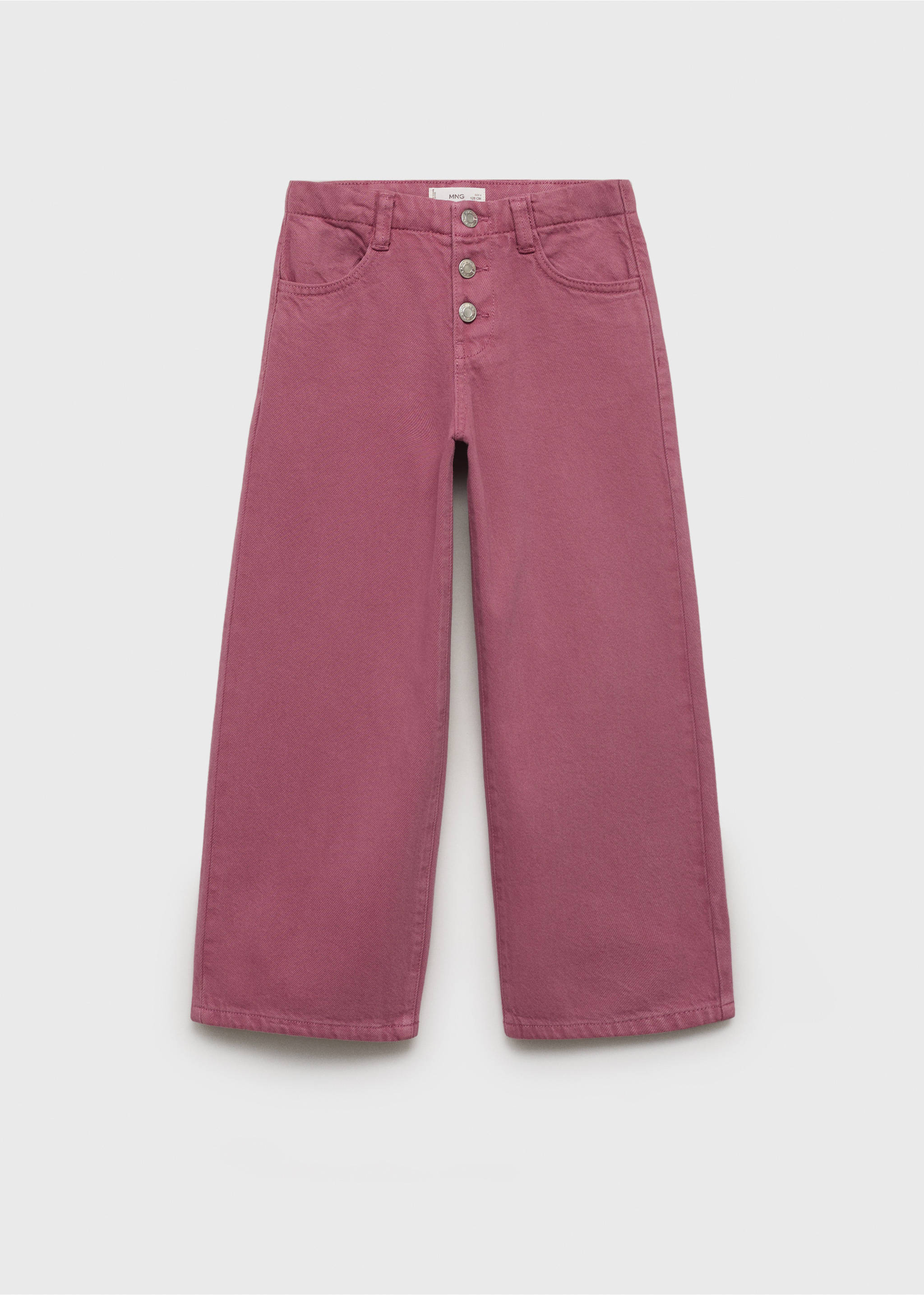 Džíny culotte s knoflíky - Zboží bez modelu, Třešeň. Ref: 17003280-00.