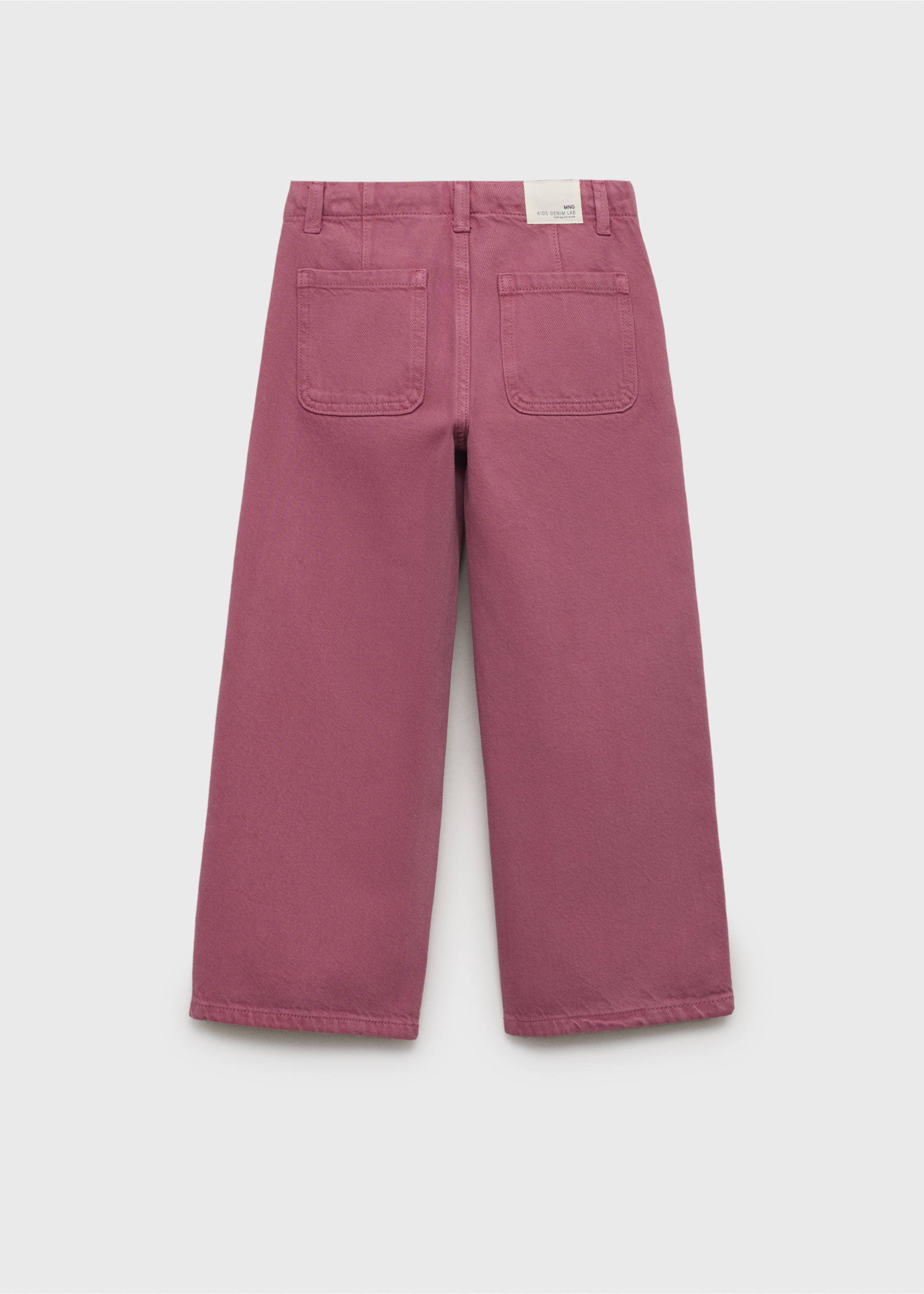 Džíny culotte s knoflíky - Zadní strana zboží, Třešeň. Ref: 17003280-00.