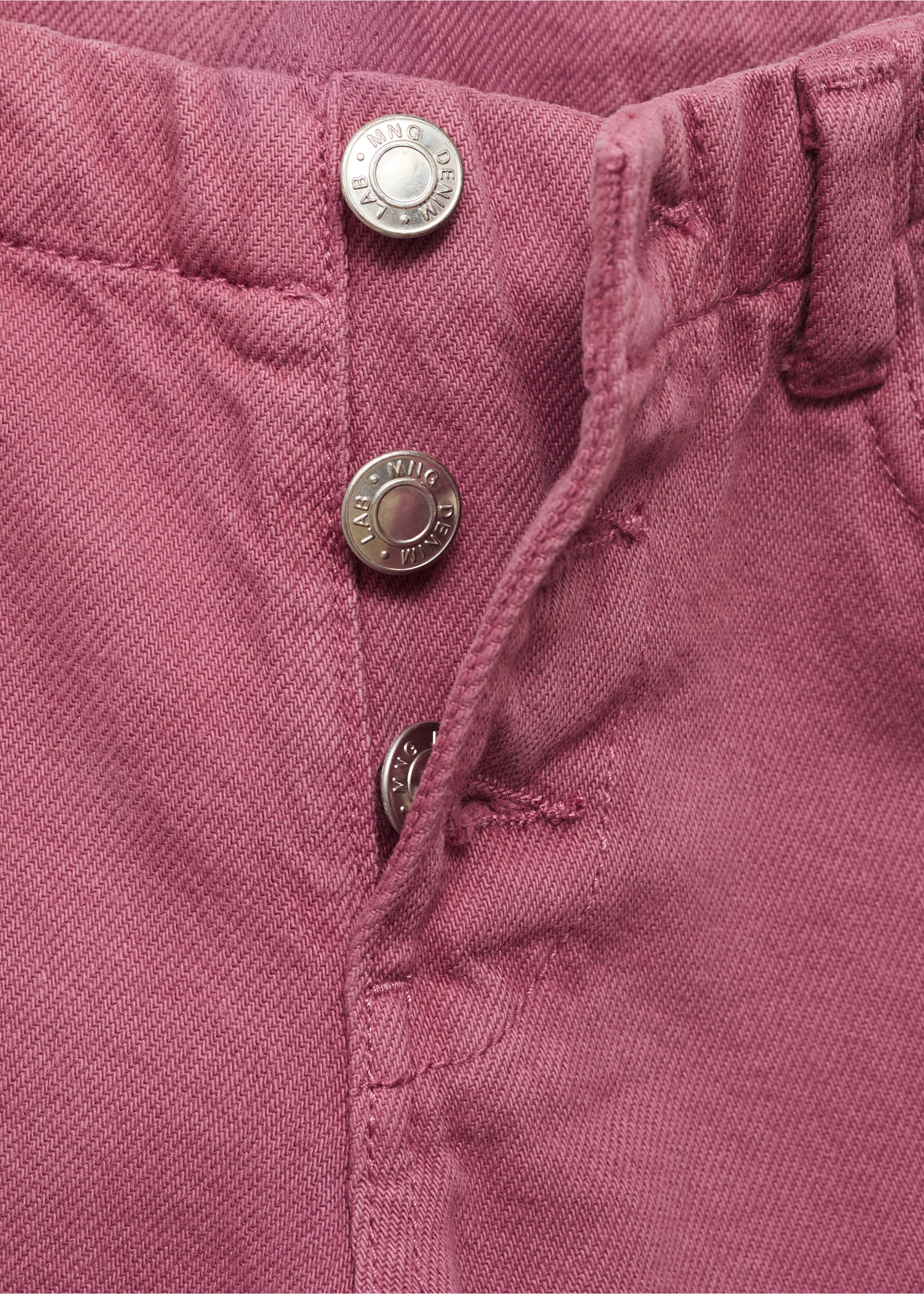 Džíny culotte s knoflíky - Detail zboží 8, Třešeň. Ref: 17003280-00.