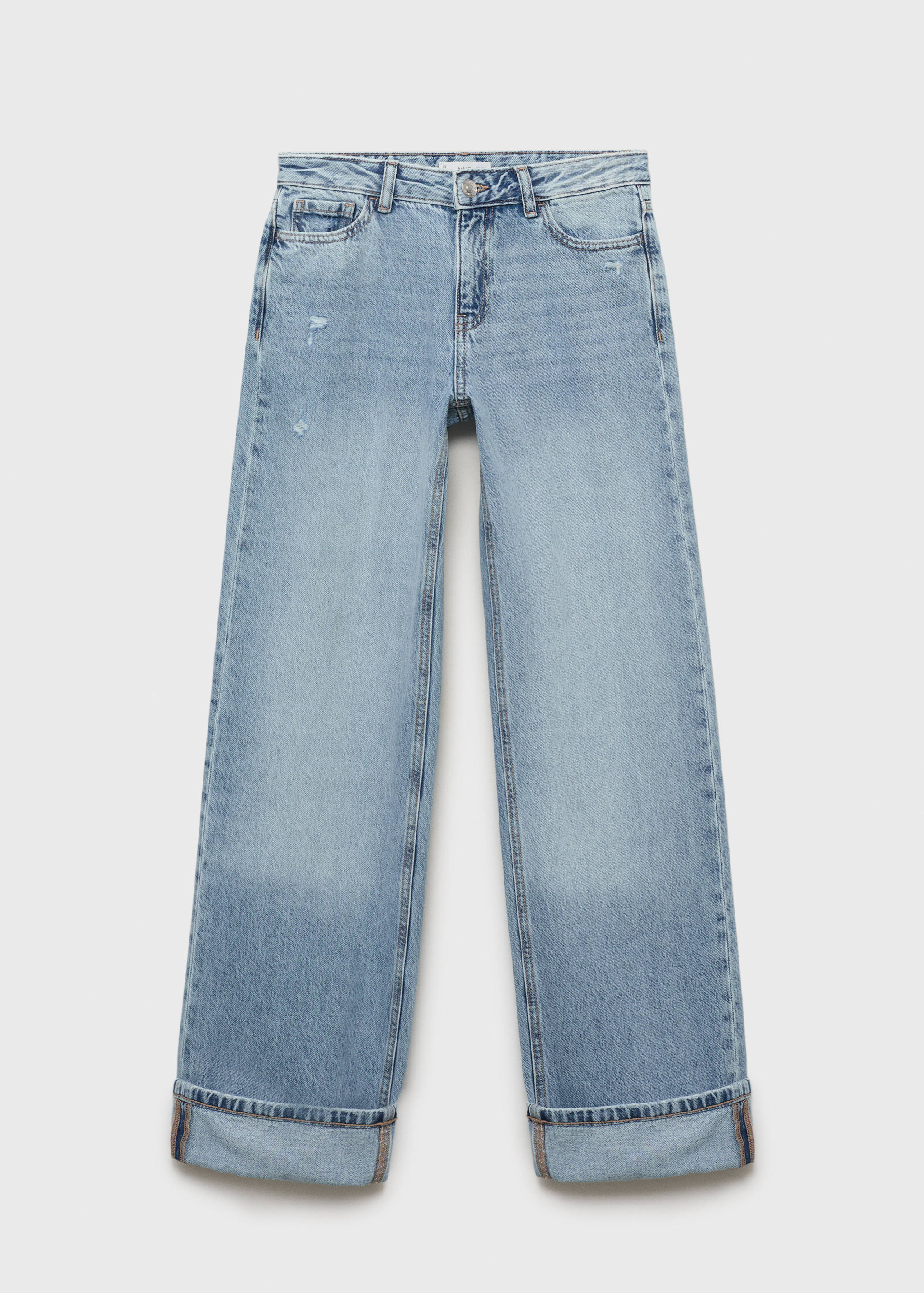 Wideleg-Jeans mit Saum-Umschlag - Artikel ohne Model