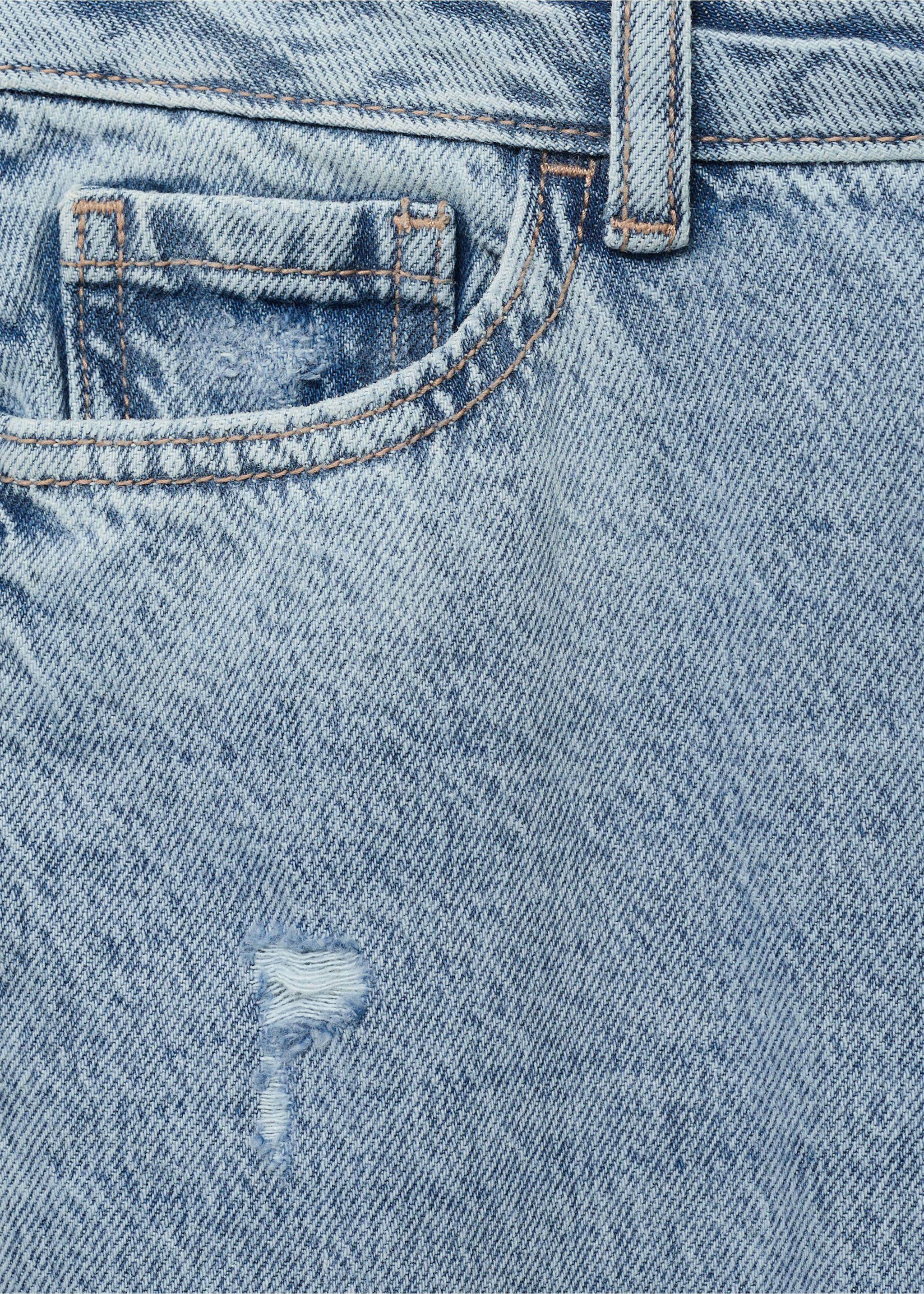 Wideleg-Jeans mit Saum-Umschlag - Detail des Artikels 0, Hellblau. Ref: 17003282-00.
