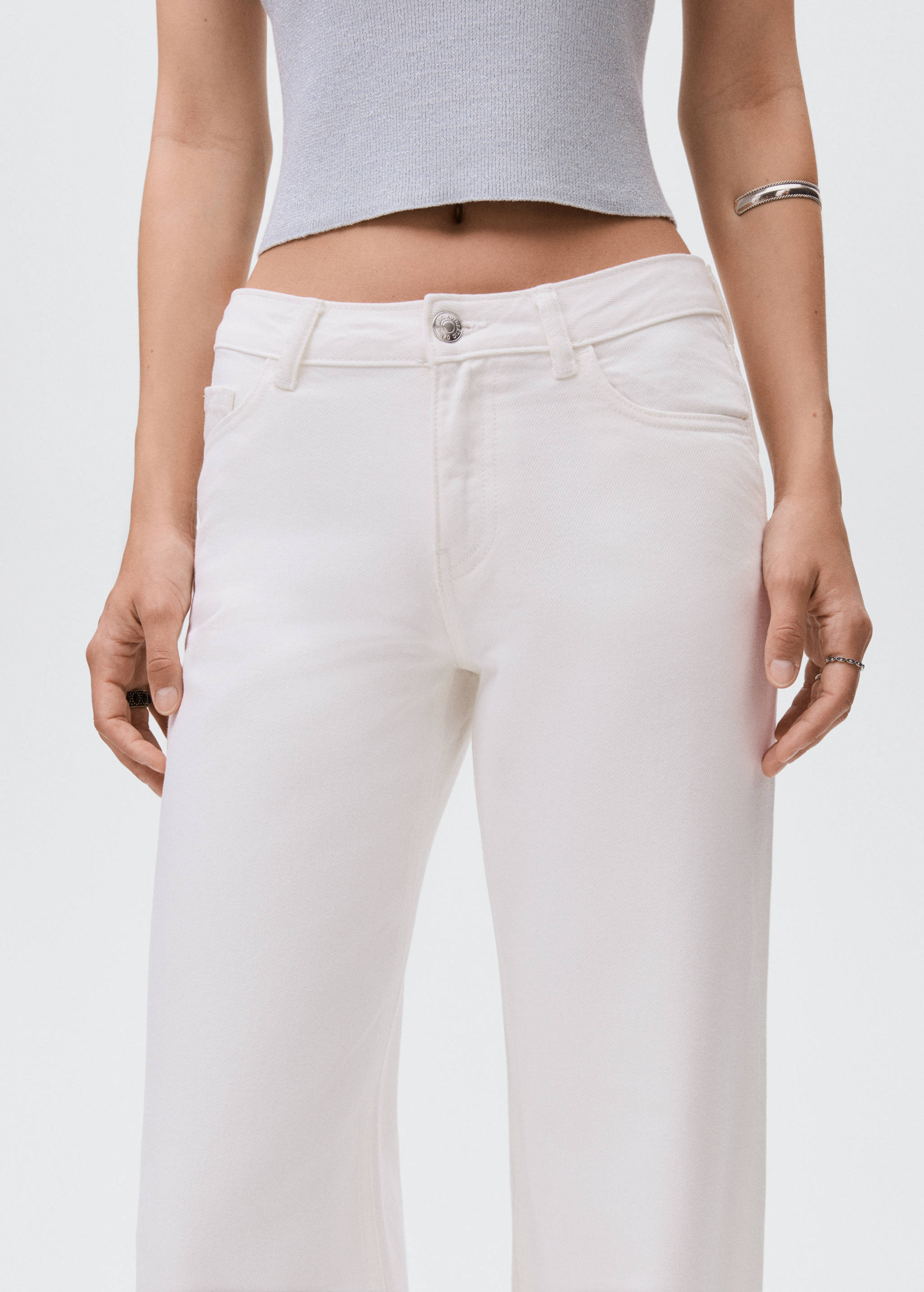 Wideleg-Jeans mit Saum-Umschlag - Detail des Artikels 1