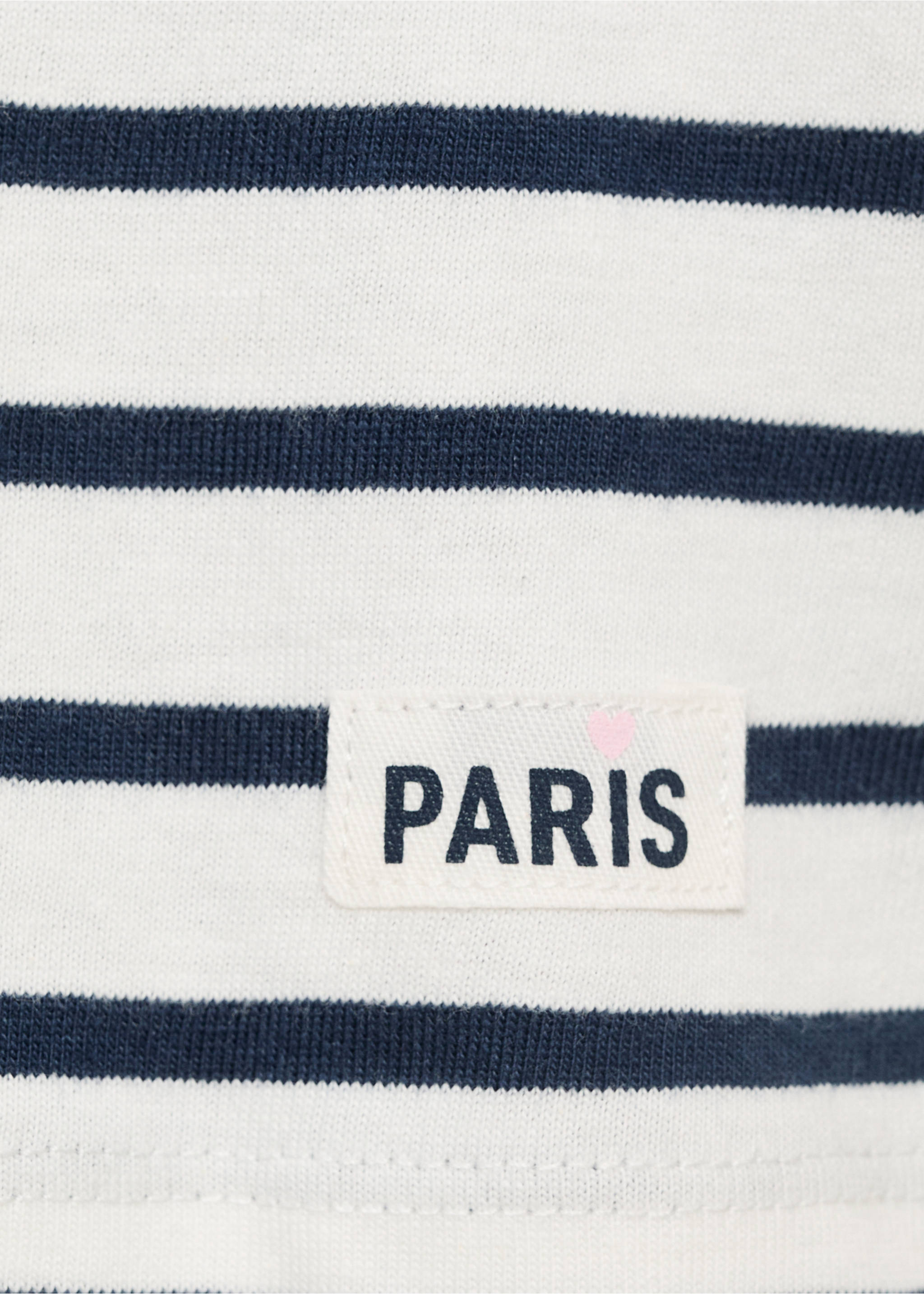 T-shirt à rayures et ornement - Détail de l'article 0, Bleu marine. Ref: 17003289-00.