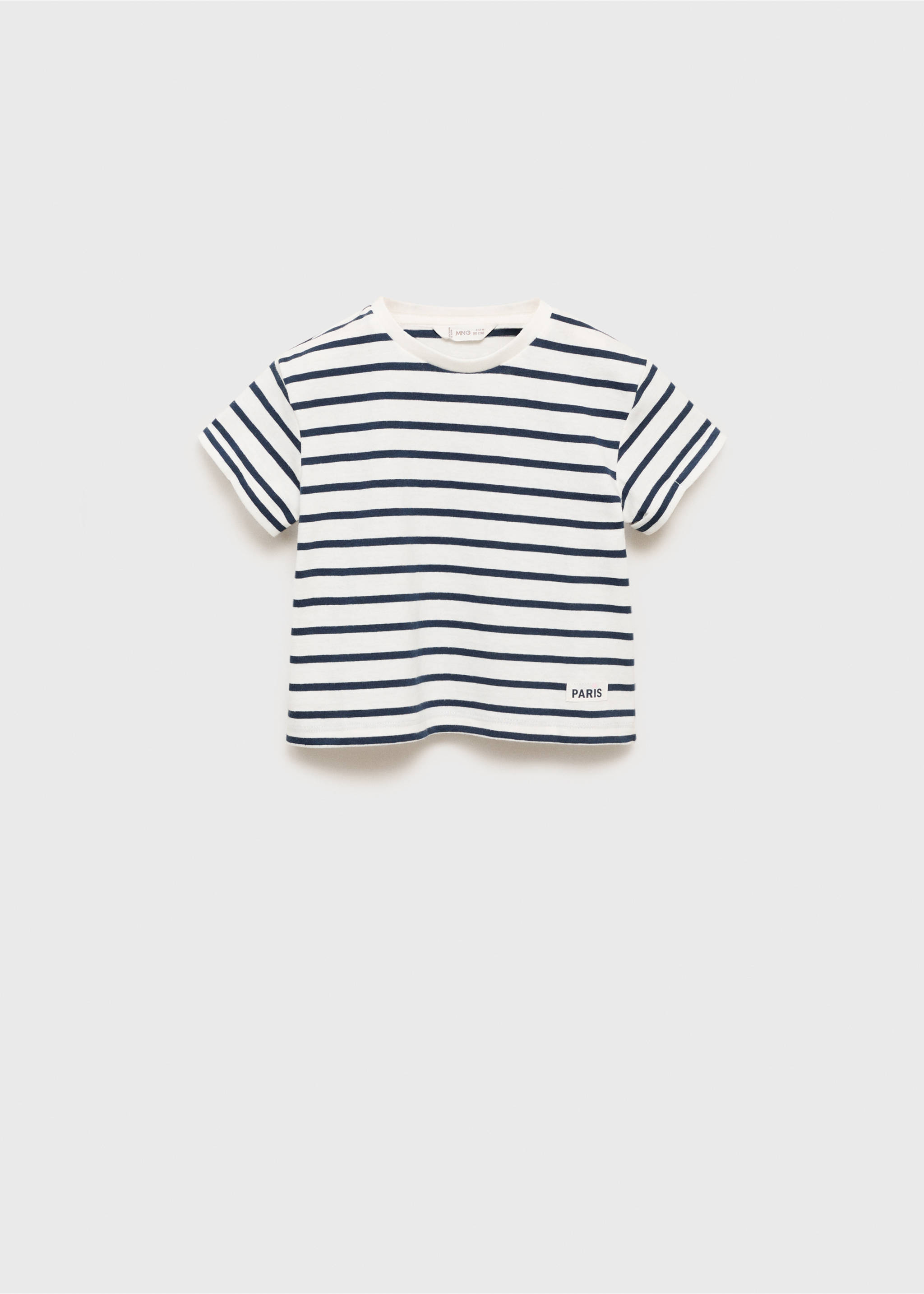 Patch striped t-shirt - Article without model, Navy. Ref: 17003289-00.