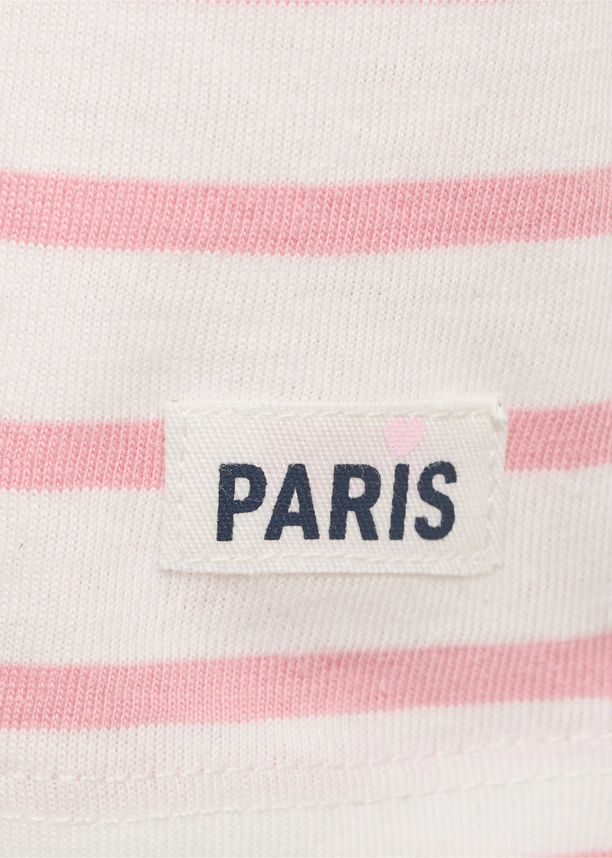 T-shirt à rayures et ornement - Détail de l'article 0, Rose. Ref: 17003289-00.