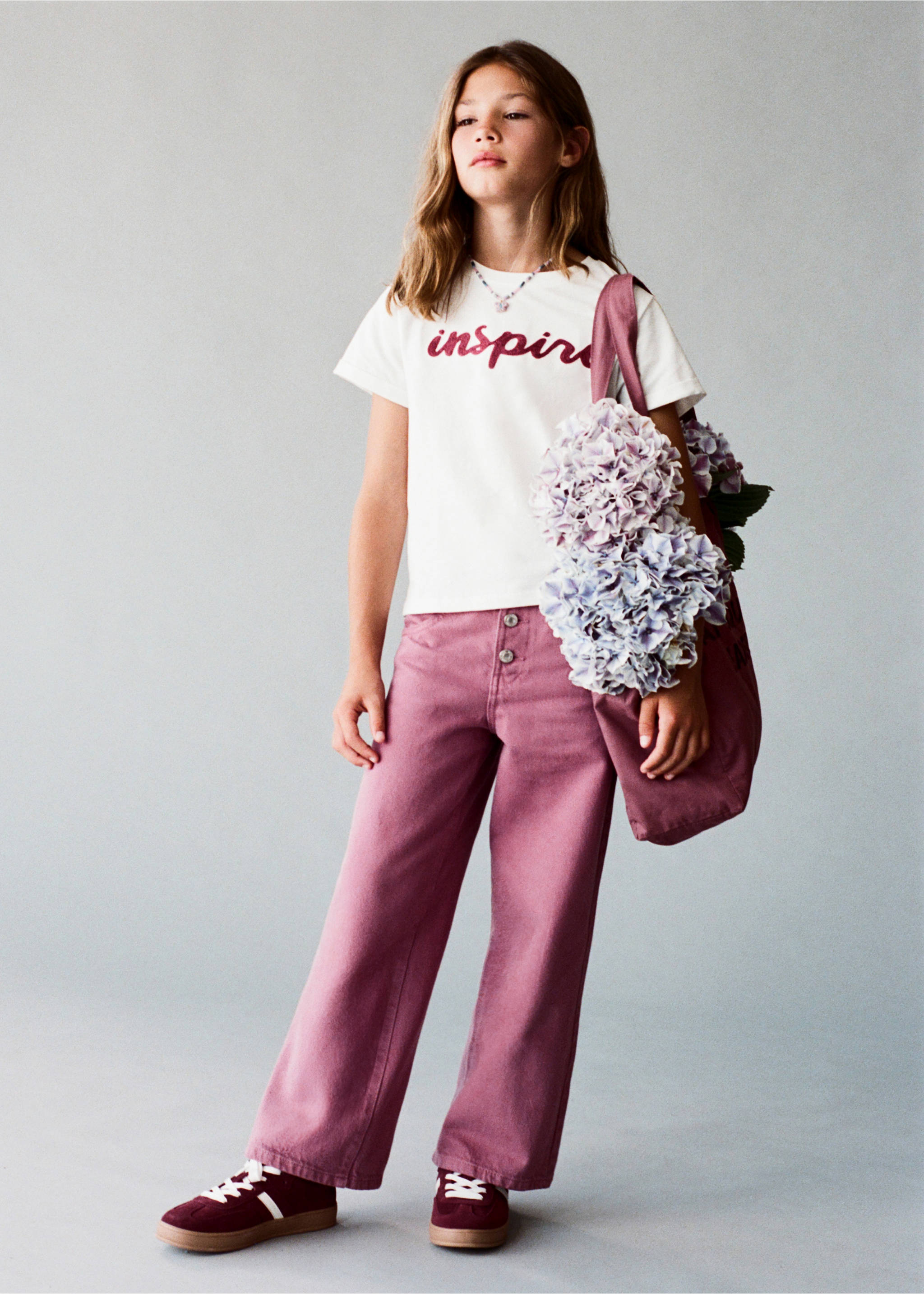 Embroidered cotton T-shirt - Details of the article 6, Off White. Ref: 17003290-00.