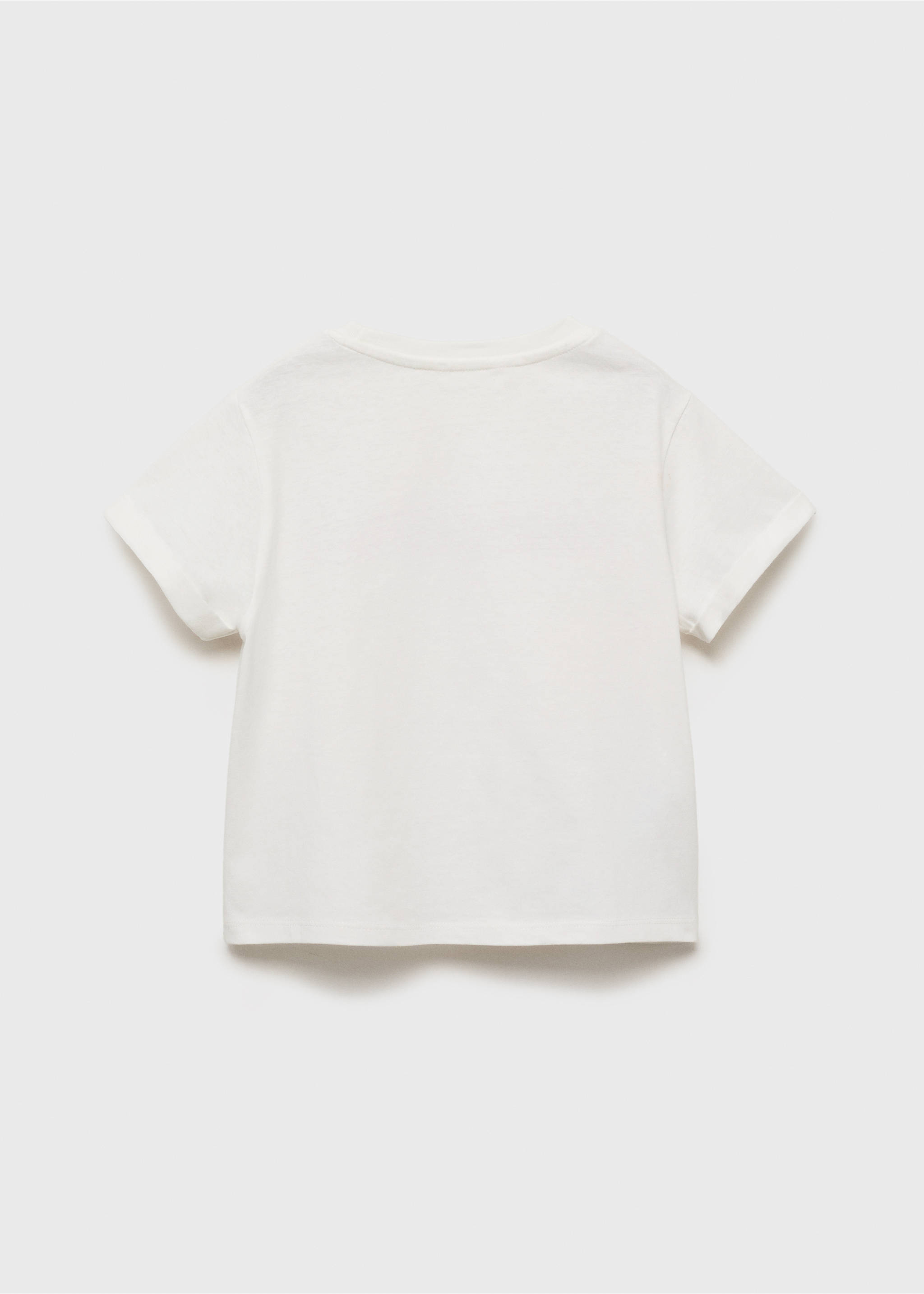Embroidered cotton T-shirt - Reverse of the article, Off White. Ref: 17003290-00.