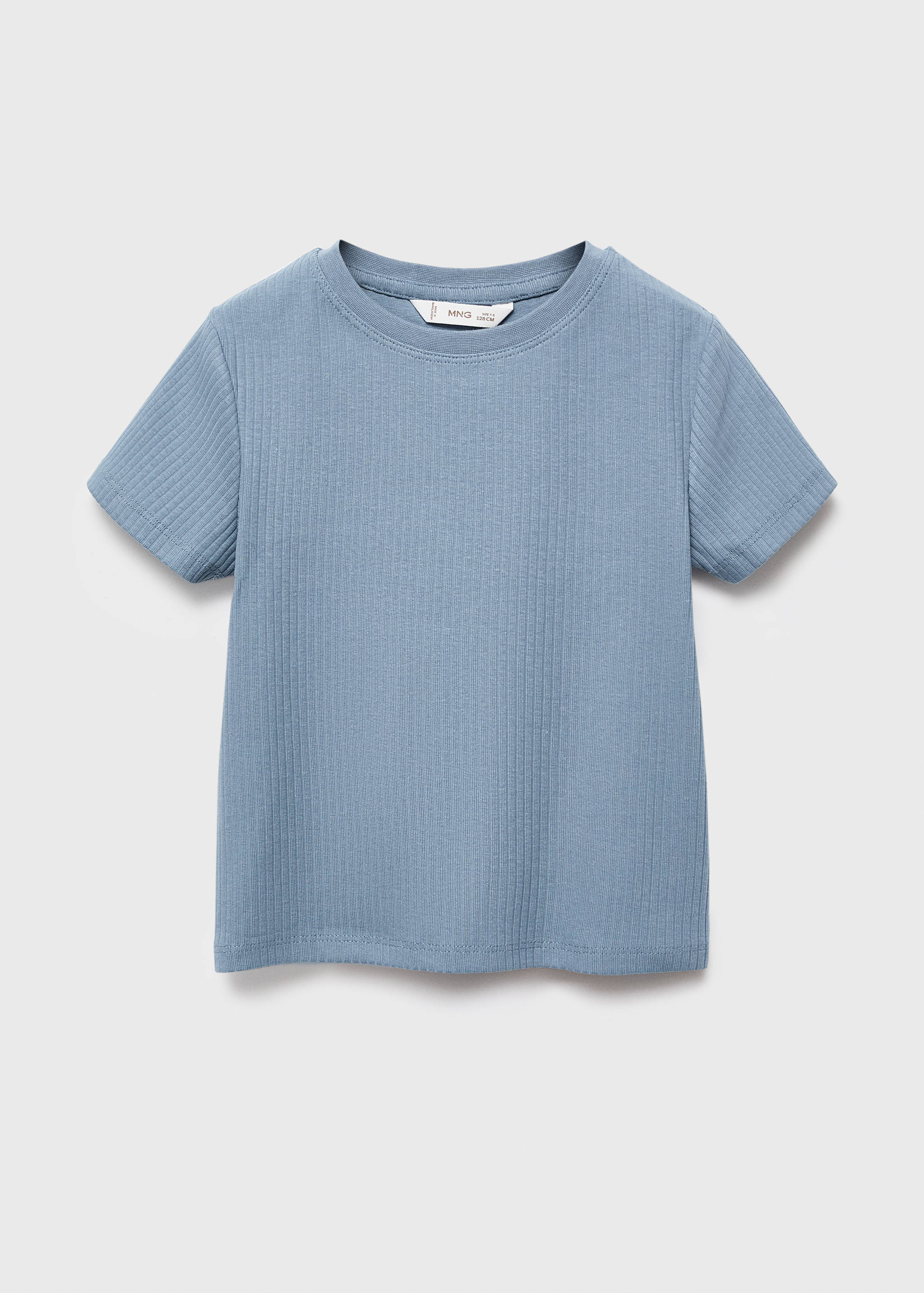 Ribbed cotton T-shirt - Article without model