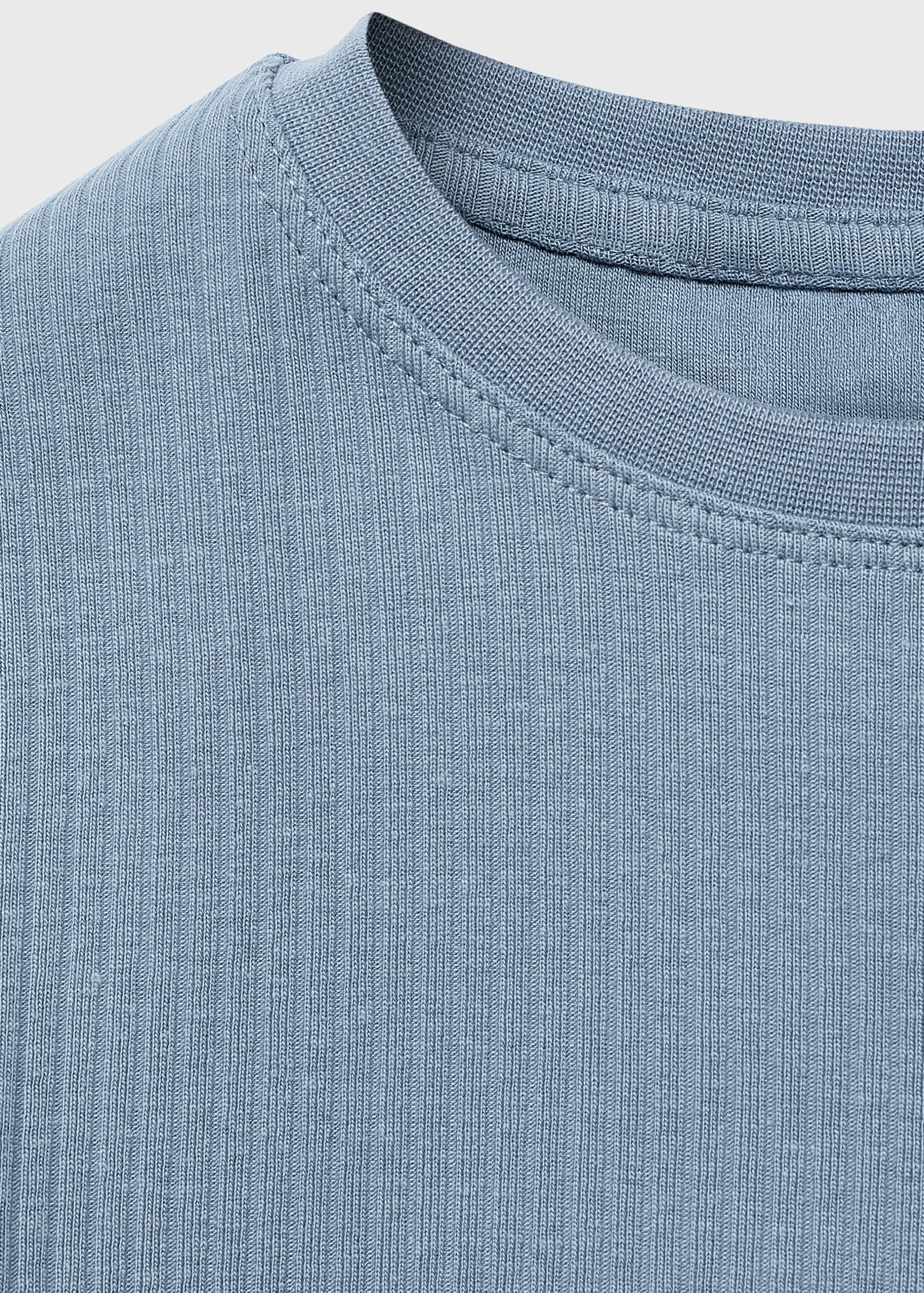 Ribbed cotton T-shirt - Details of the article 8