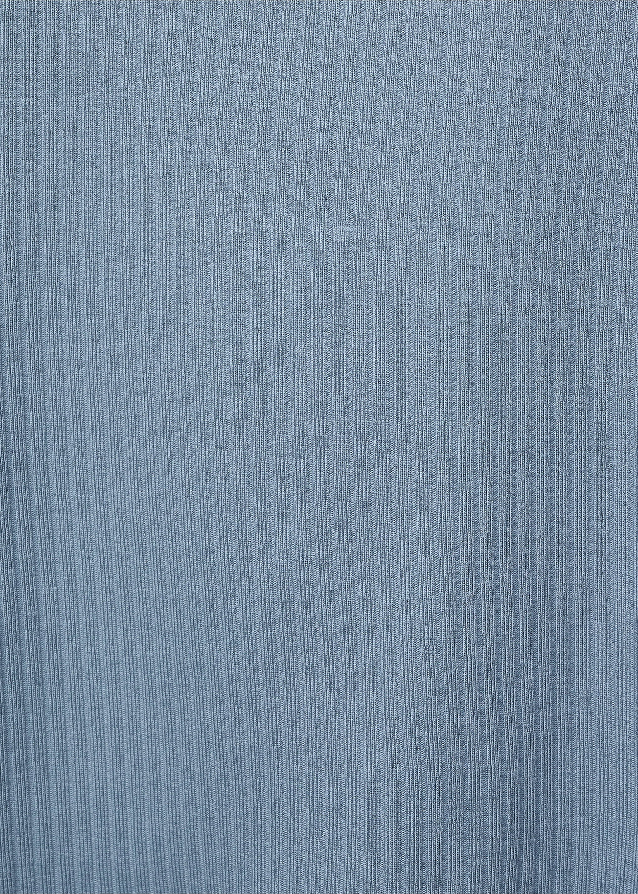 Ribbed cotton T-shirt - Details of the article 0, Blue. Ref: 17003291-00.