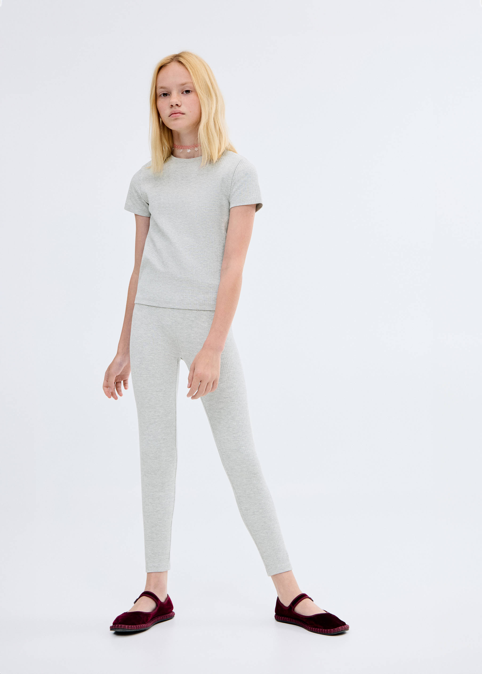 T-shirt coton côtelé - Plan général