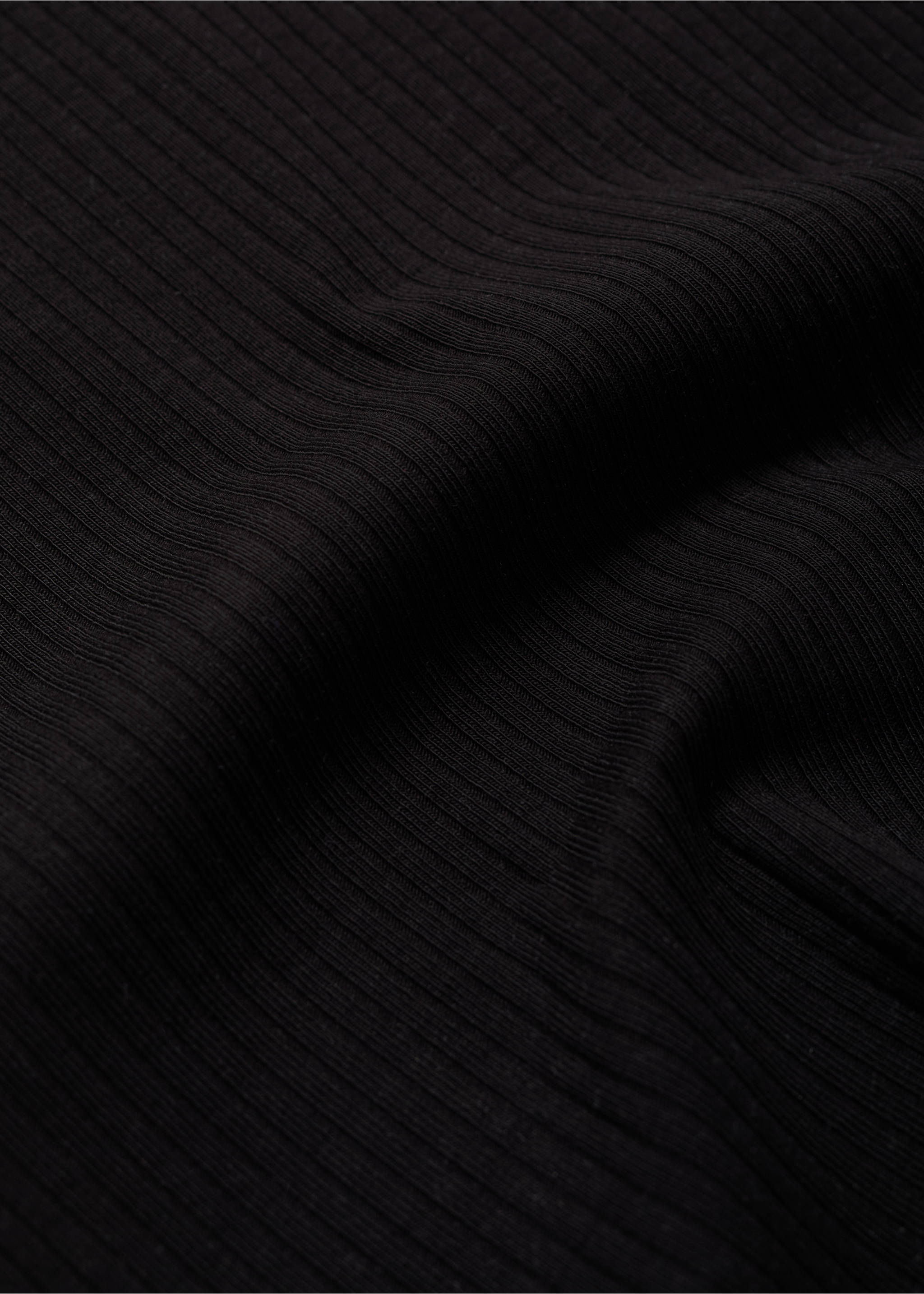 Ribbed cotton T-shirt - Details of the article 0, Black. Ref: 17003291-00.