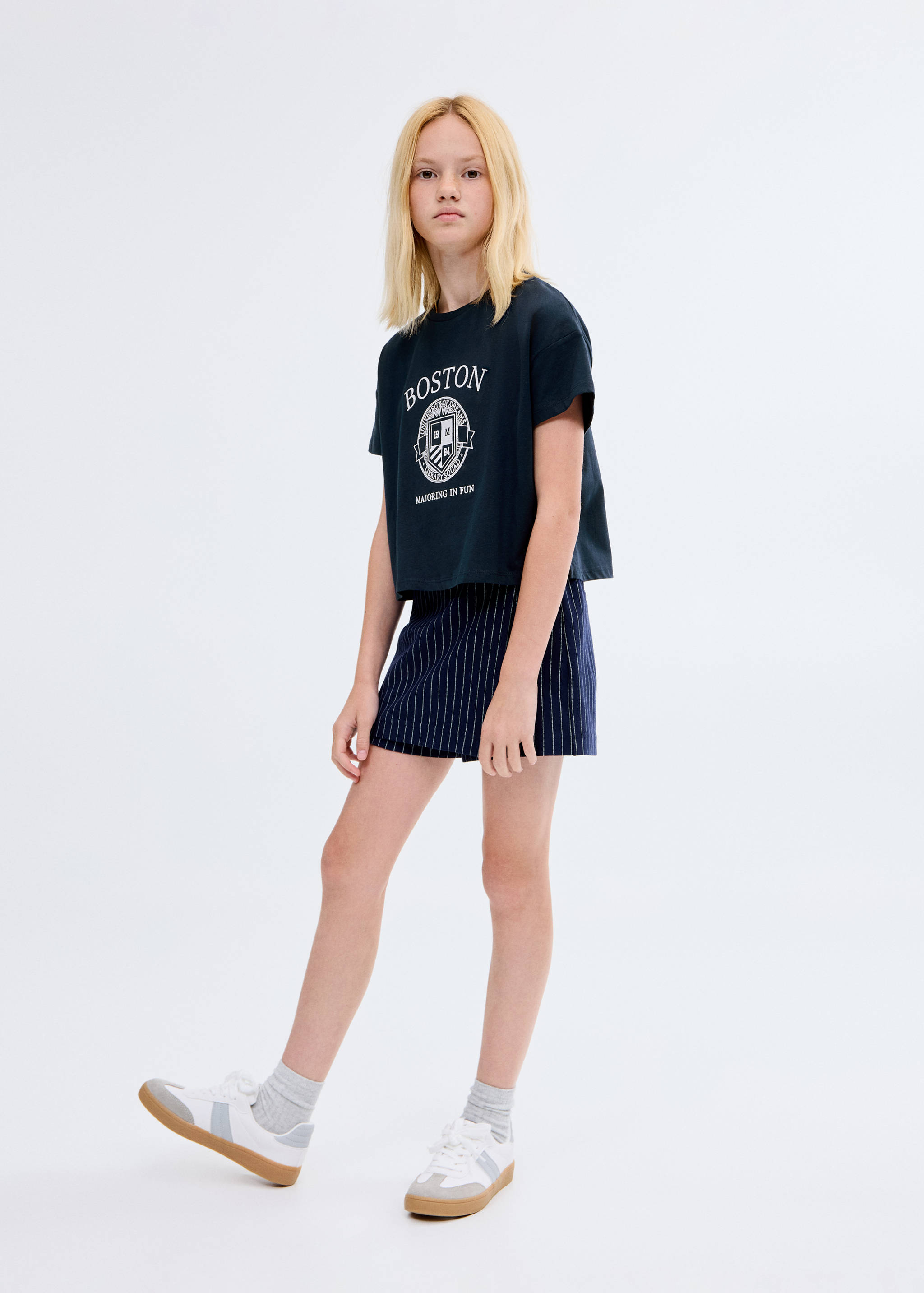 Embroidered cotton T-shirt - General plane